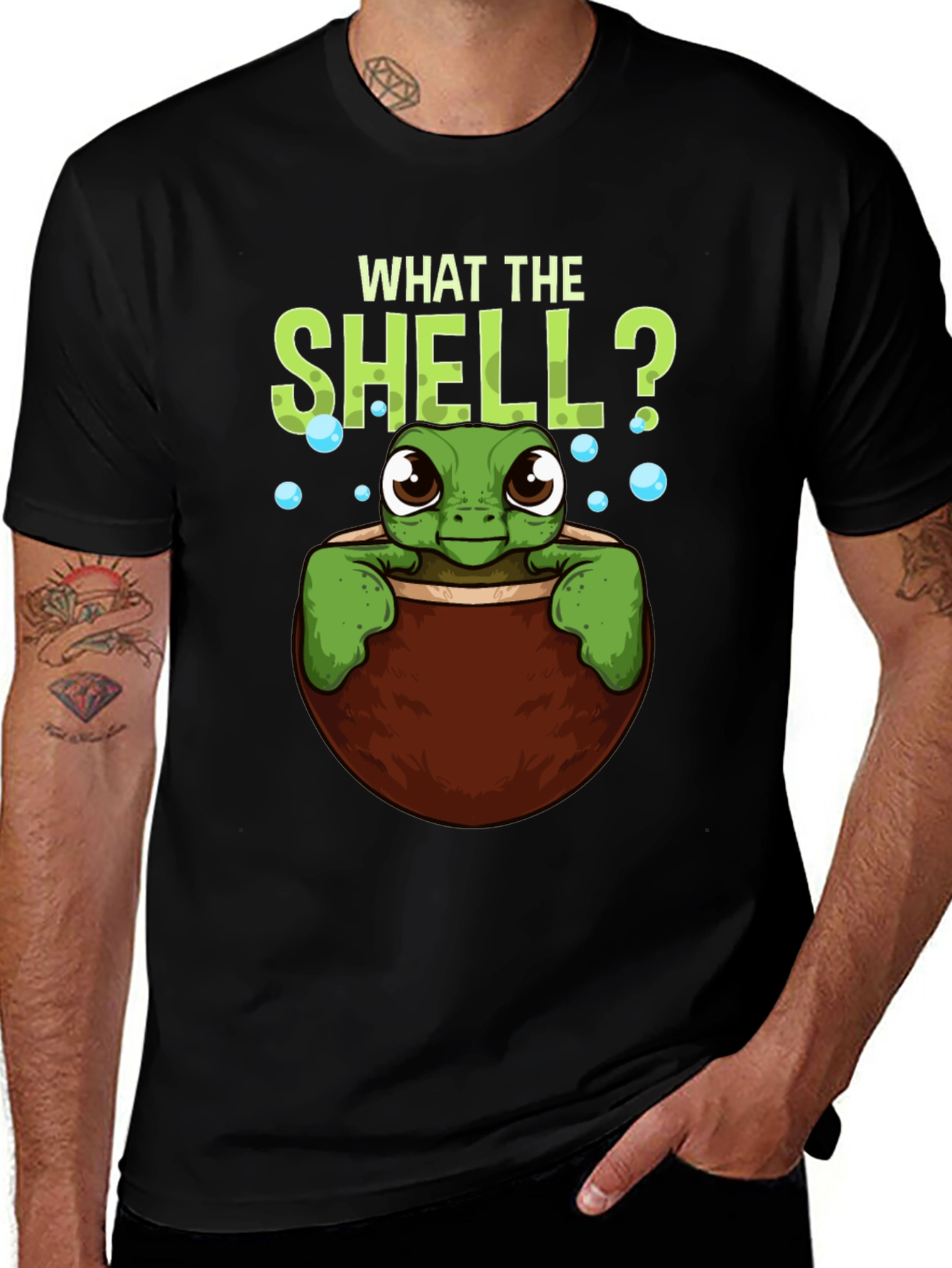Variant 13 of What The Shell? Turtle Graphic Tee