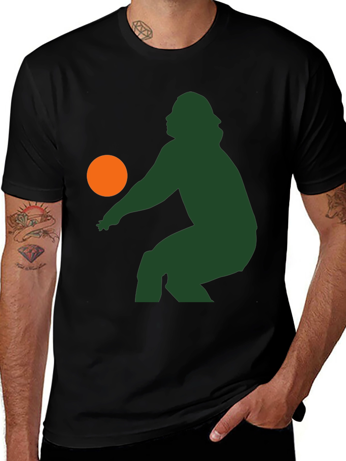 Variant 27 of Retro Silhouette Volleyball T-Shirt