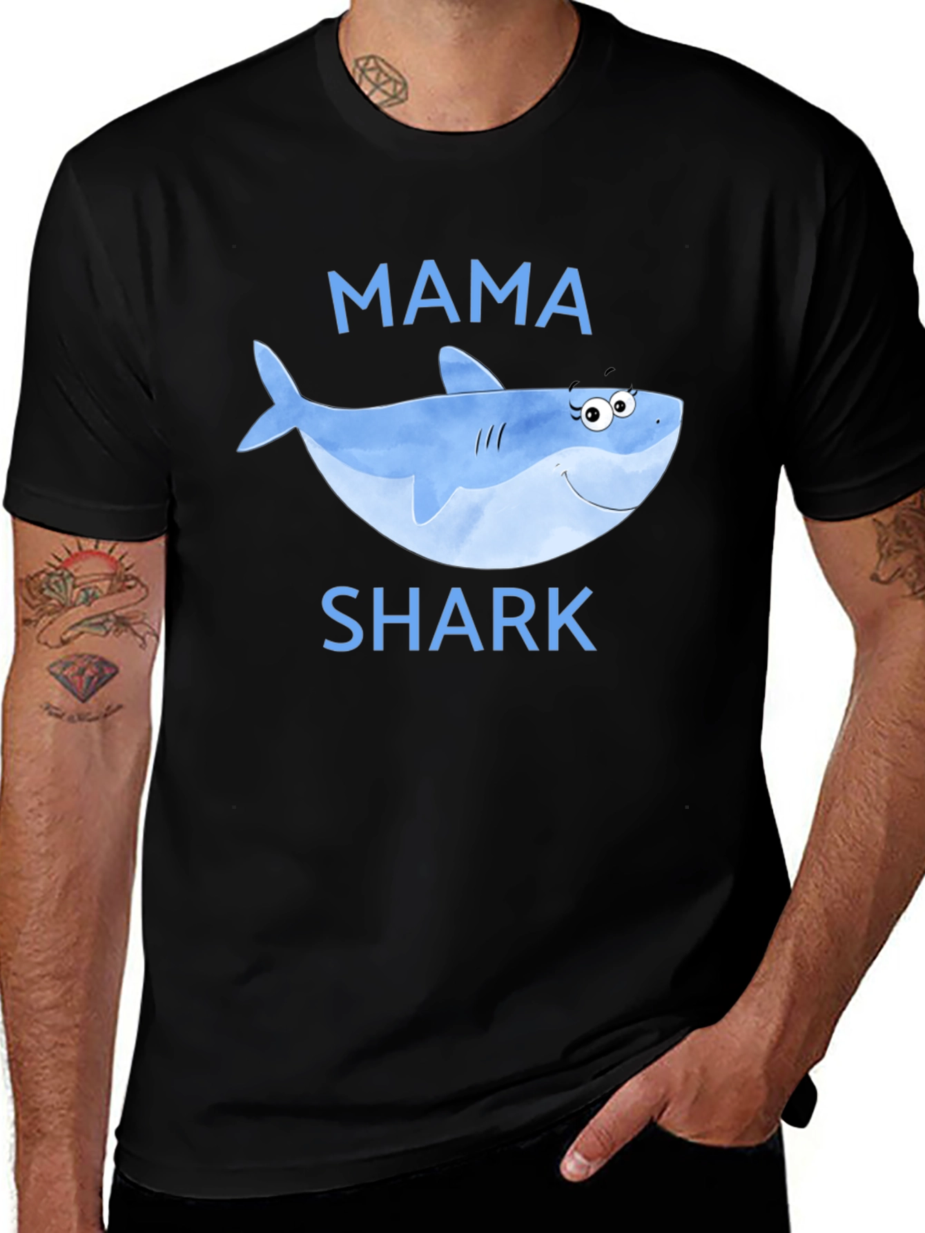 Mama Shark Graphic Tee - Fun Family Matching Shirt