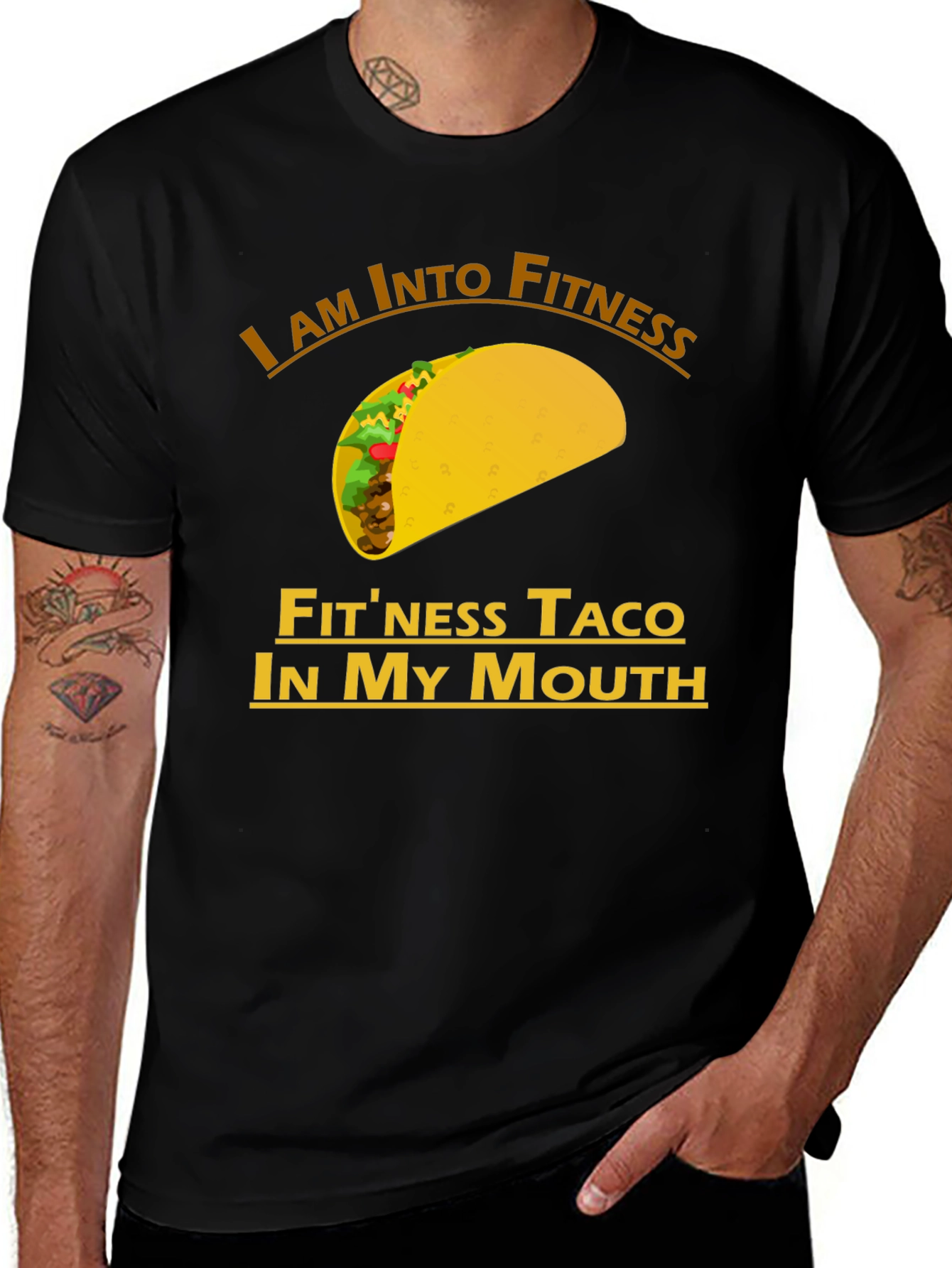 Variant 16 of I am Into Fitness Taco Graphic Tee