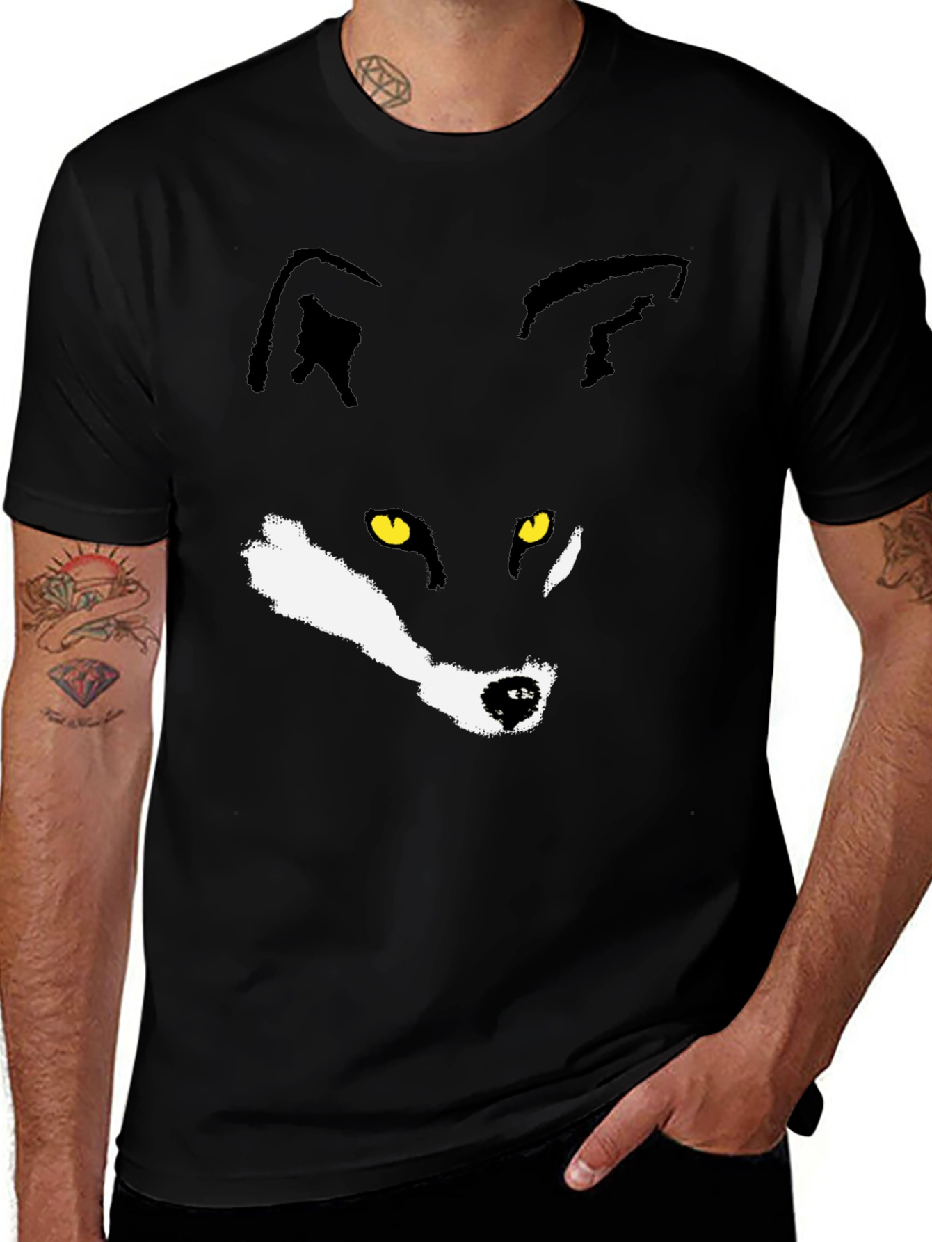 Variant 26 of Wolf Graphic Print Tee - Short Sleeve Crew Neck