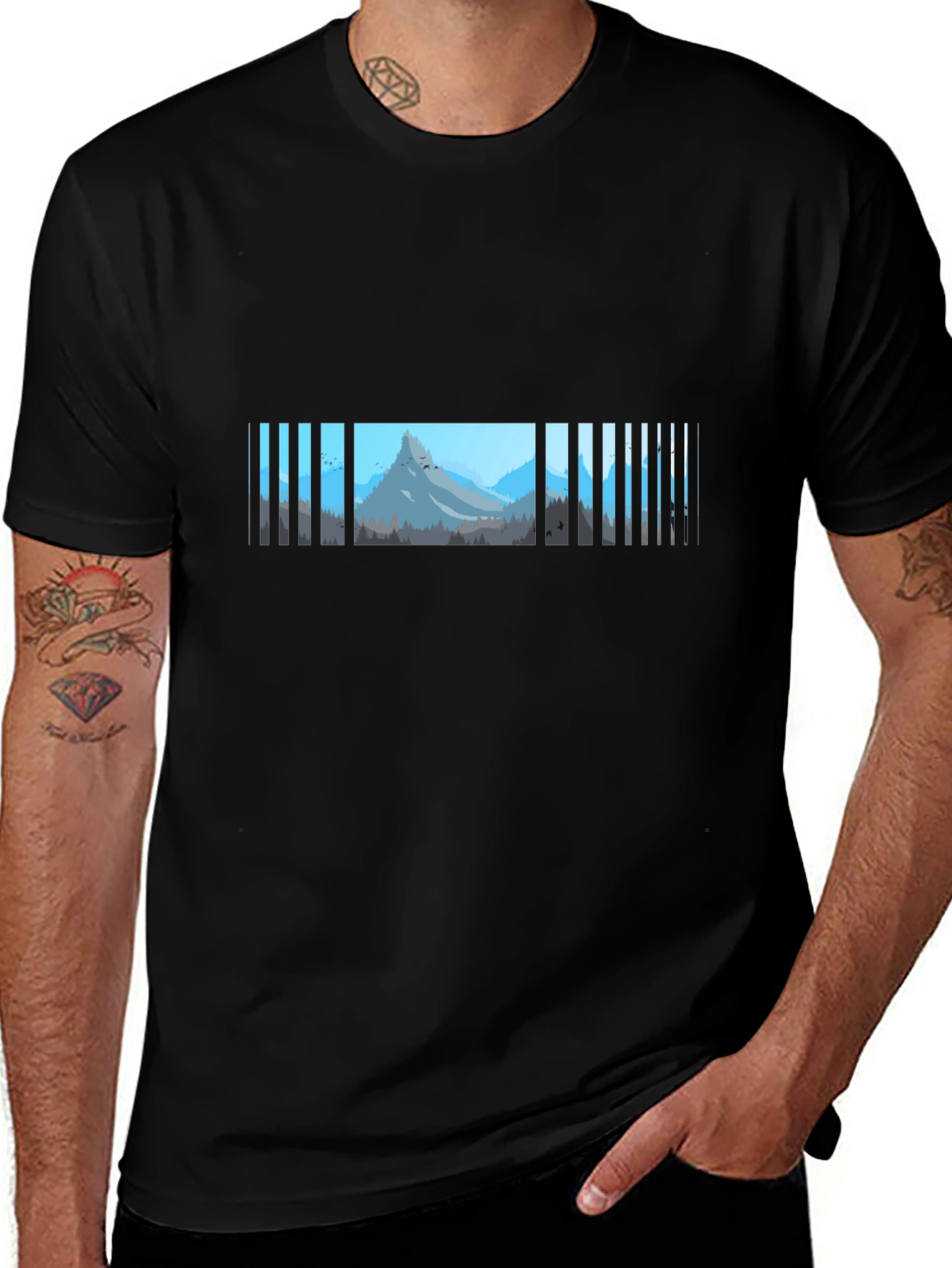 Mountain Barcode T-Shirt