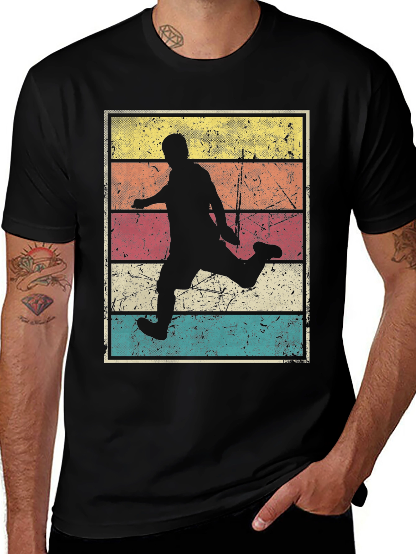 Variant 4 of Retro Soccer Player Graphic T-Shirt