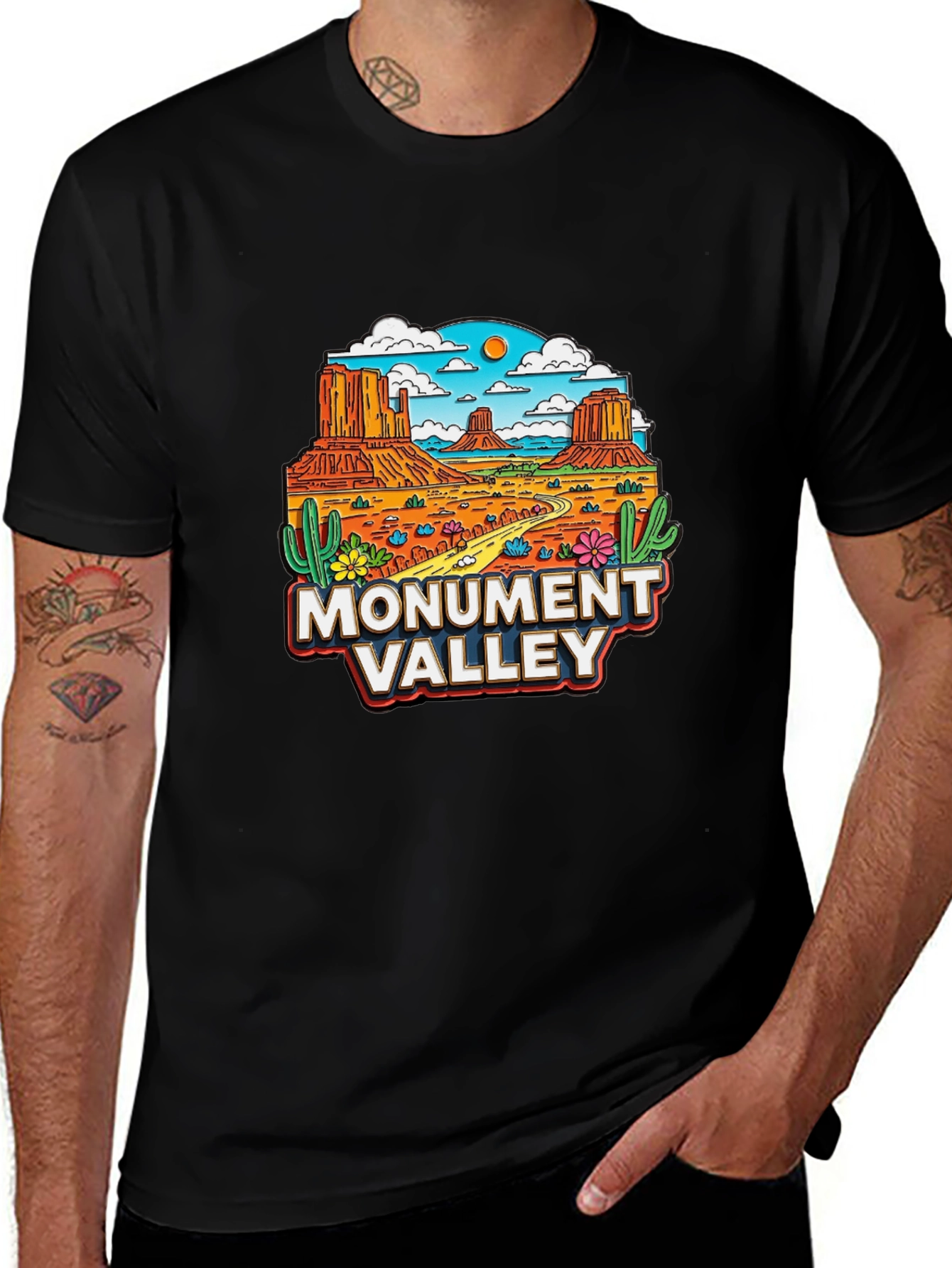 Monument Valley T-Shirt, Black Graphic Tee