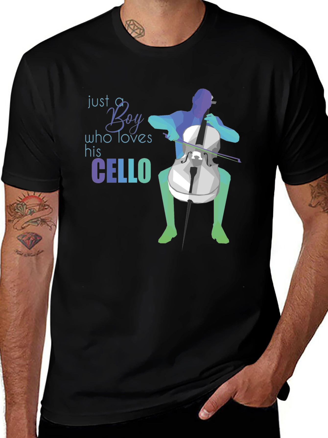 Variant 3 of Just A Boy Who Loves His Cello T-Shirt