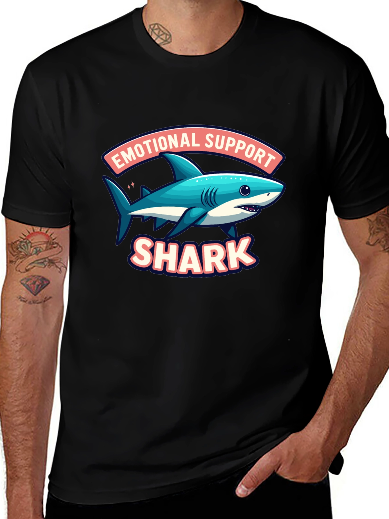 Variant 19 of Emotional Support Shark T-Shirt