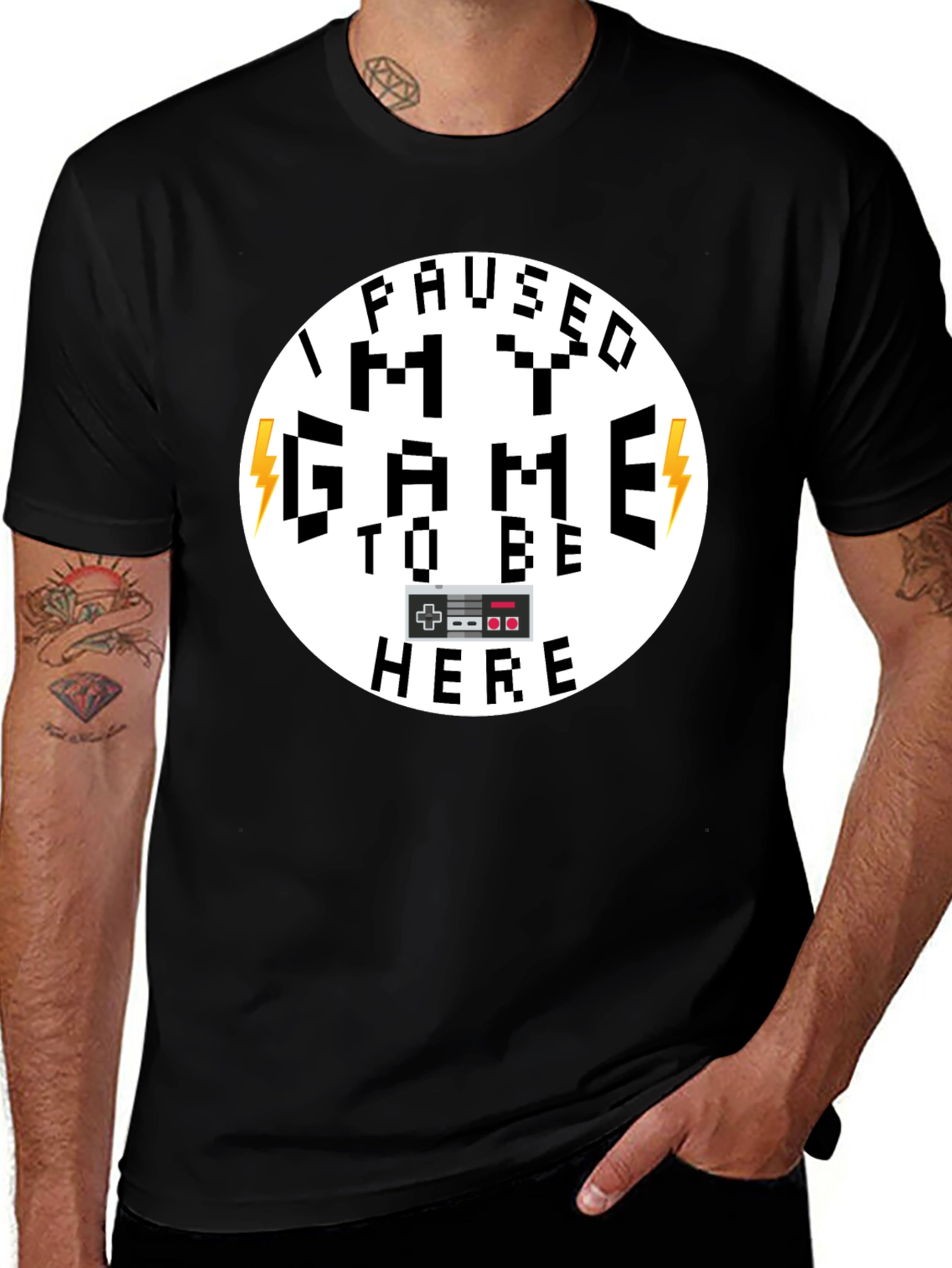 Variant 28 of I Paused My Game Funny Gamer T-Shirt
