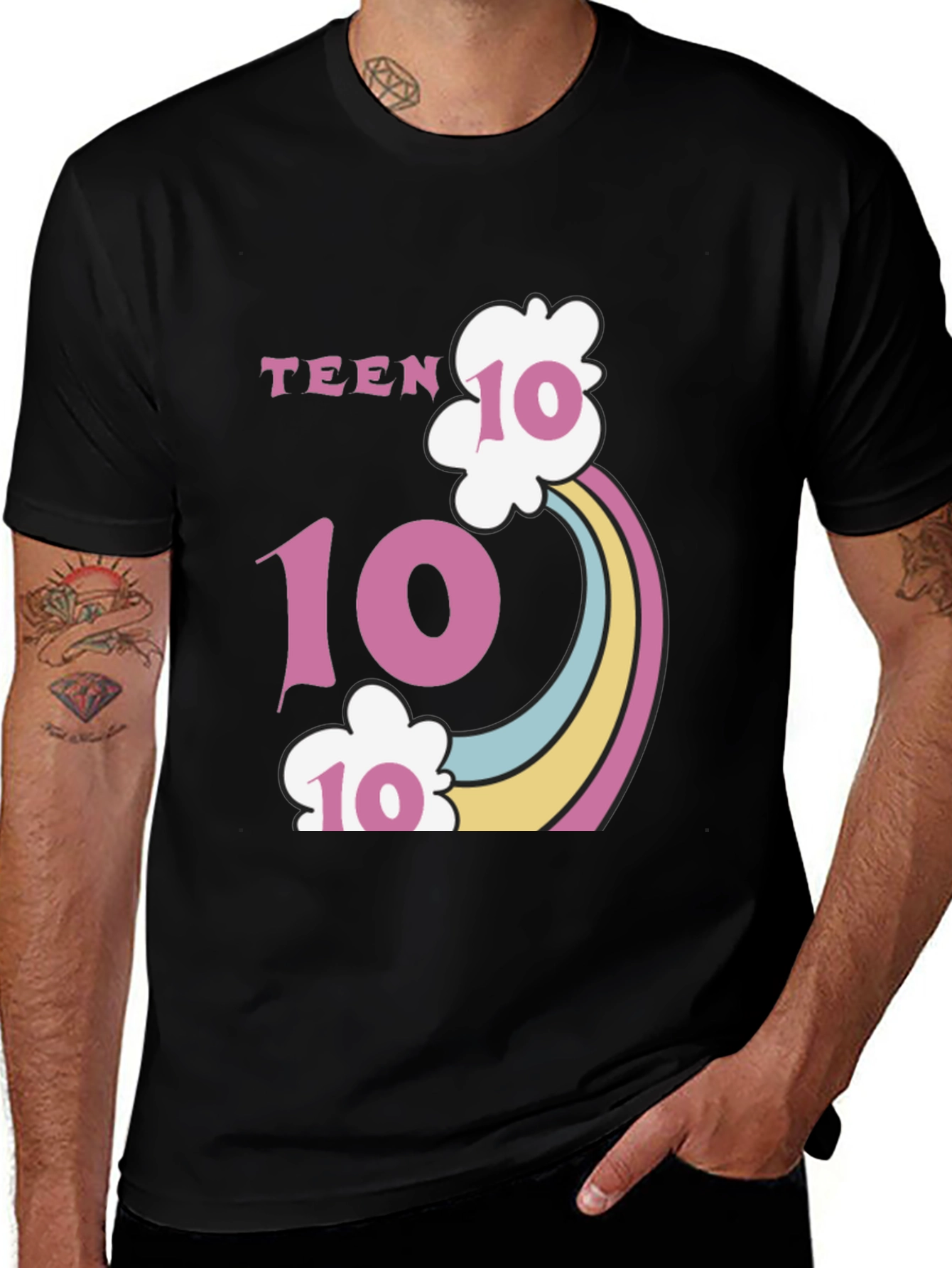 Variant 25 of Teen 10th Birthday Rainbow T-Shirt