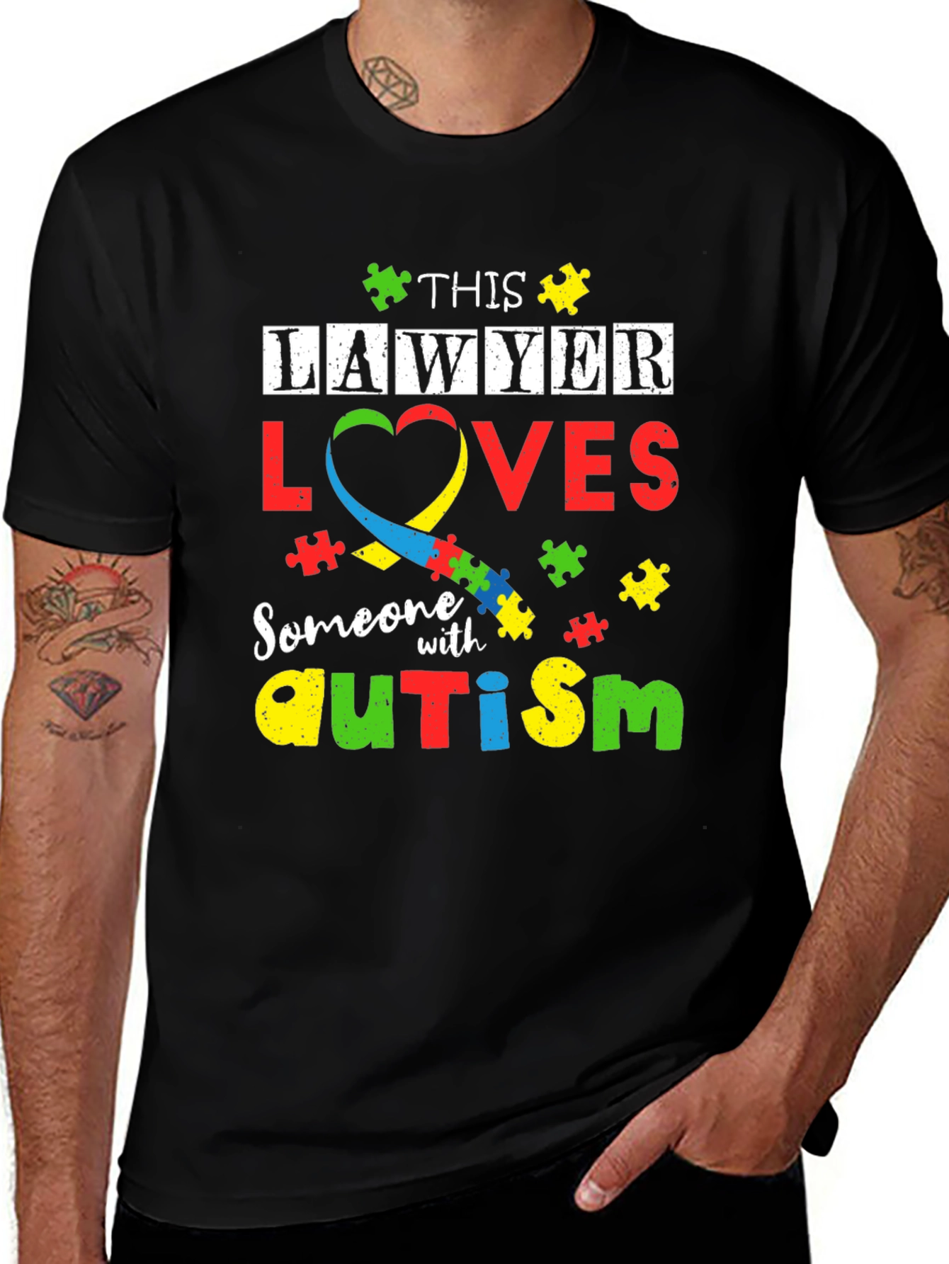 Lawyer Loves Someone With Autism T-Shirt