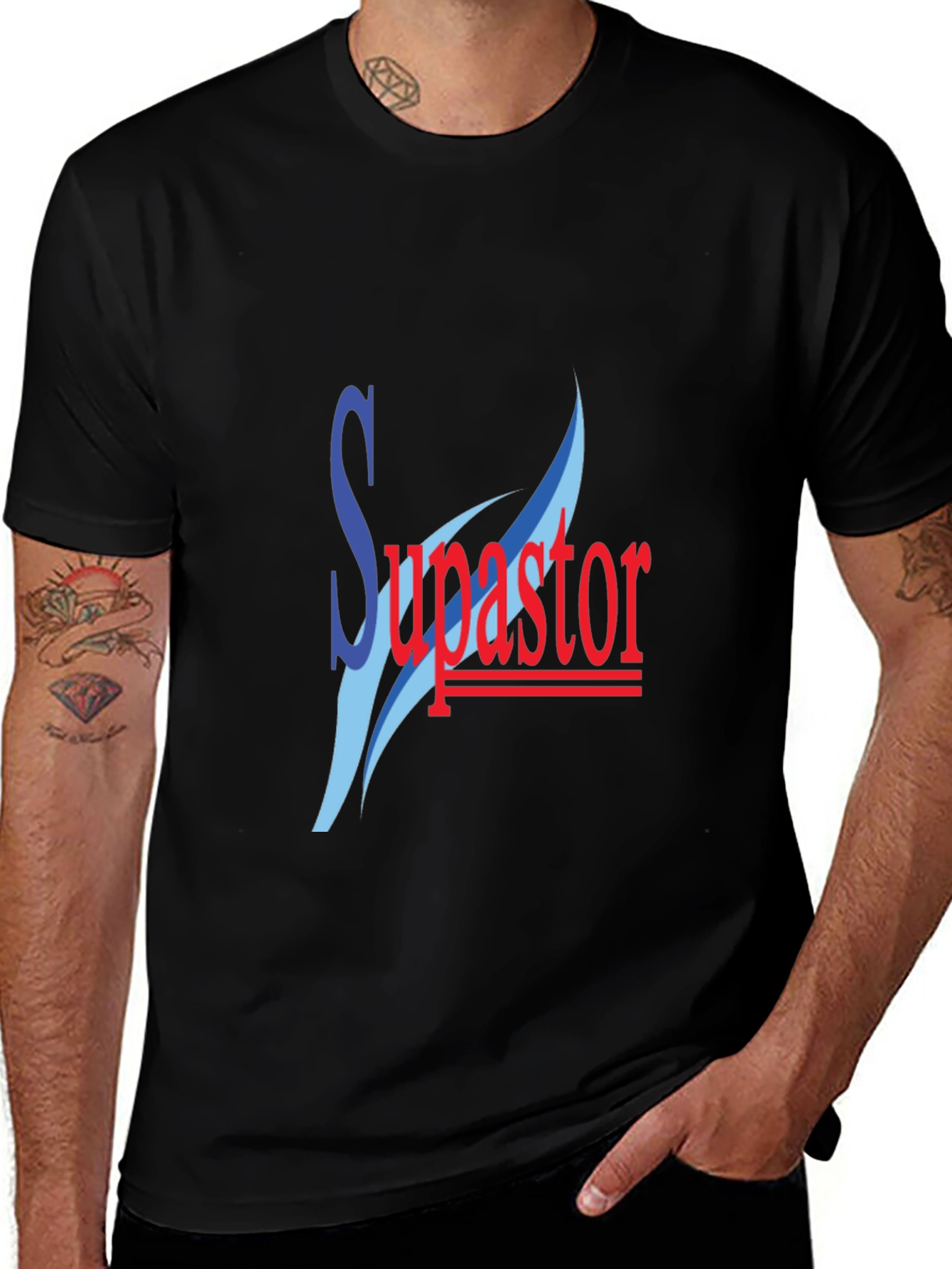 Variant 16 of Supastor Graphic T-Shirt - Black