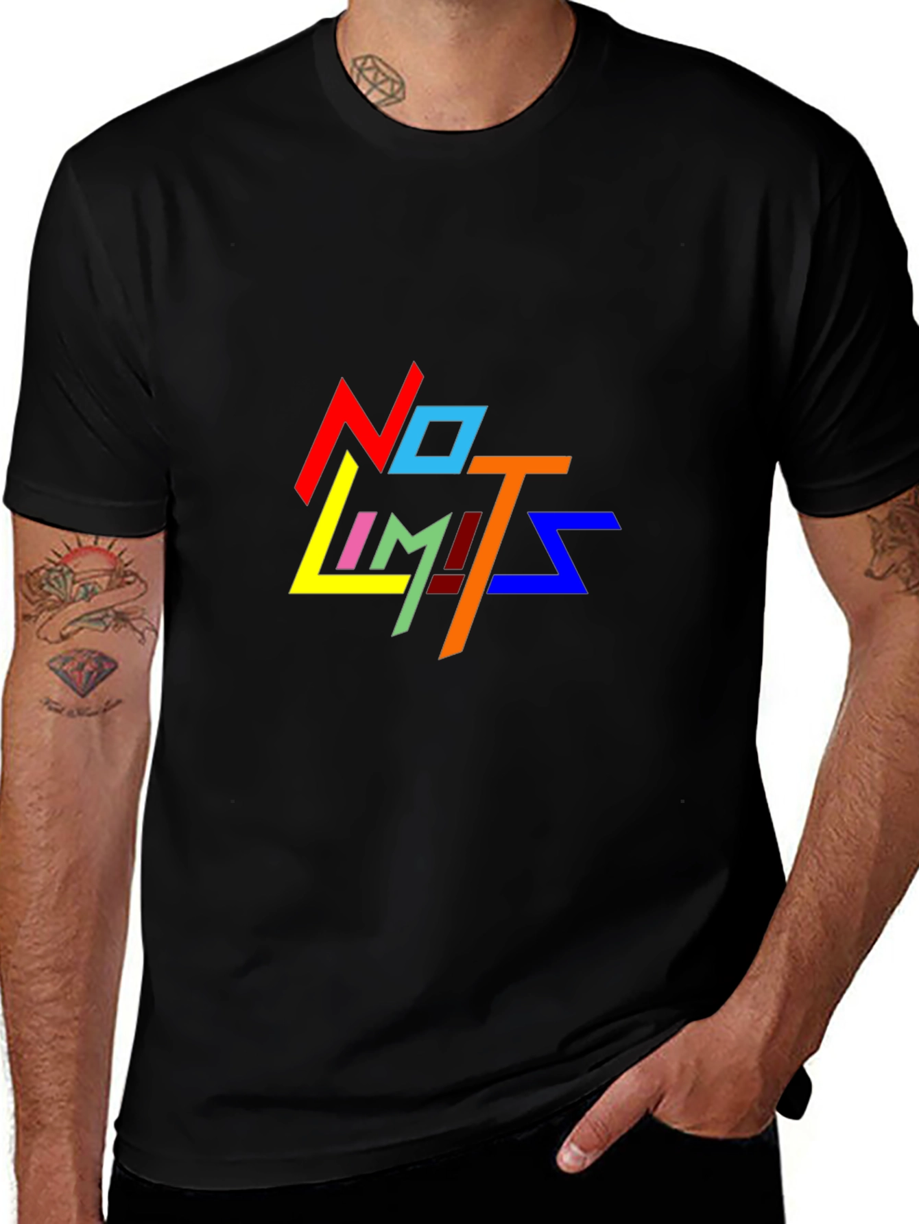 Variant 22 of No Limits Graphic Tee - Bold Colorful Design