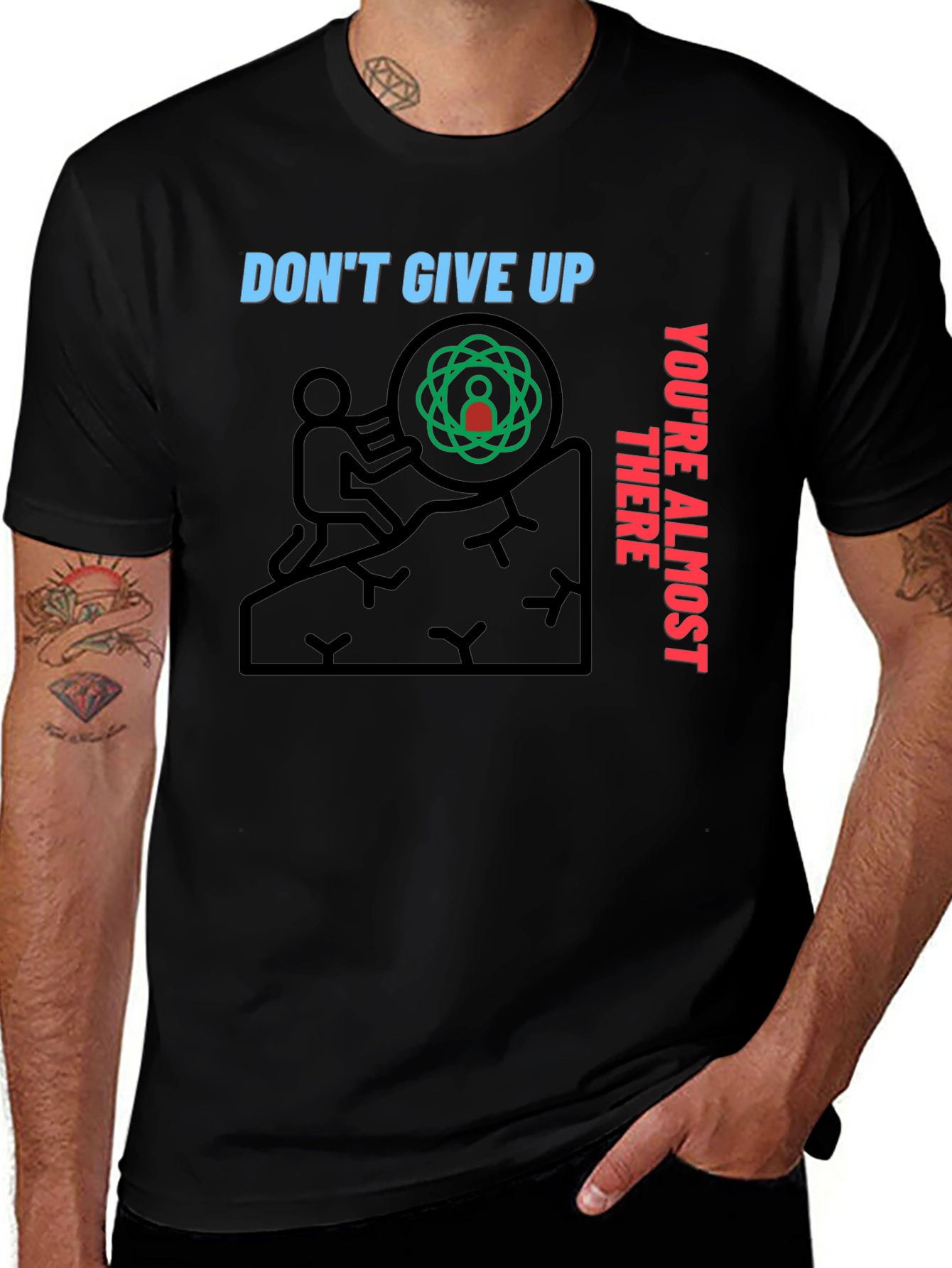 Variant 14 of Motivational Don't Give Up Graphic T-Shirt
