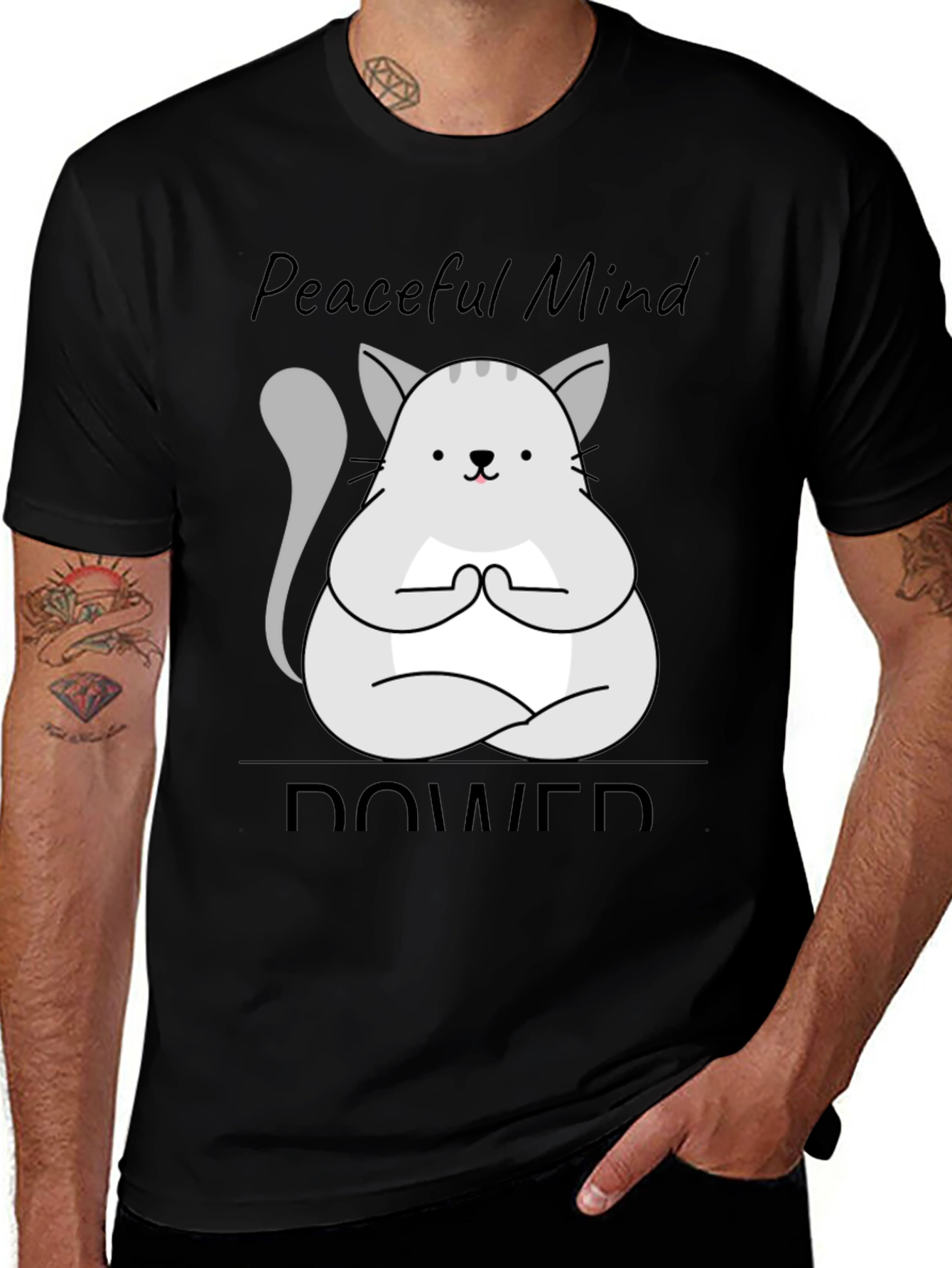 Peaceful Mind Cat T-Shirt - Unisex