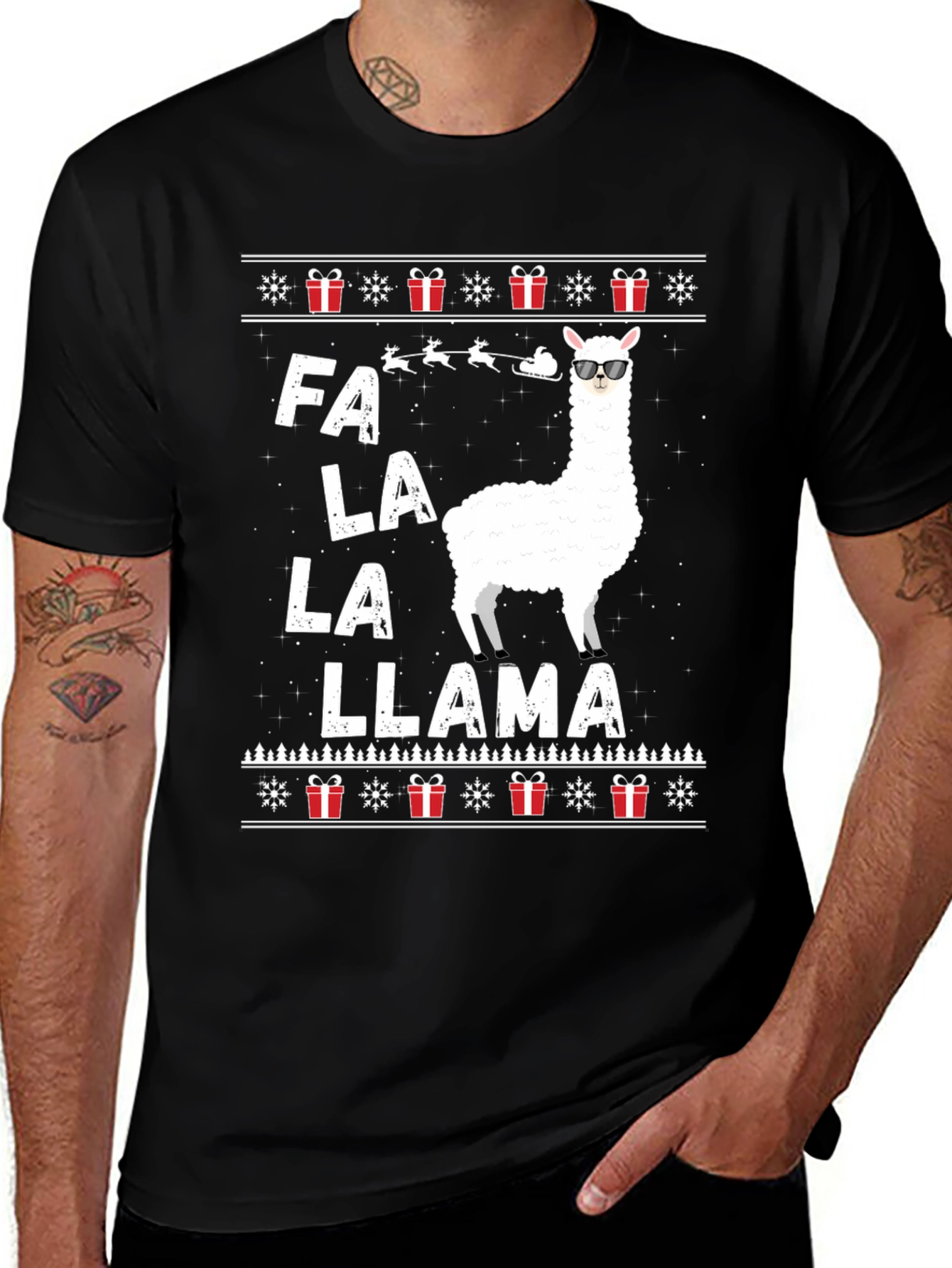 Variant 13 of Fa La La Llama Graphic Tee