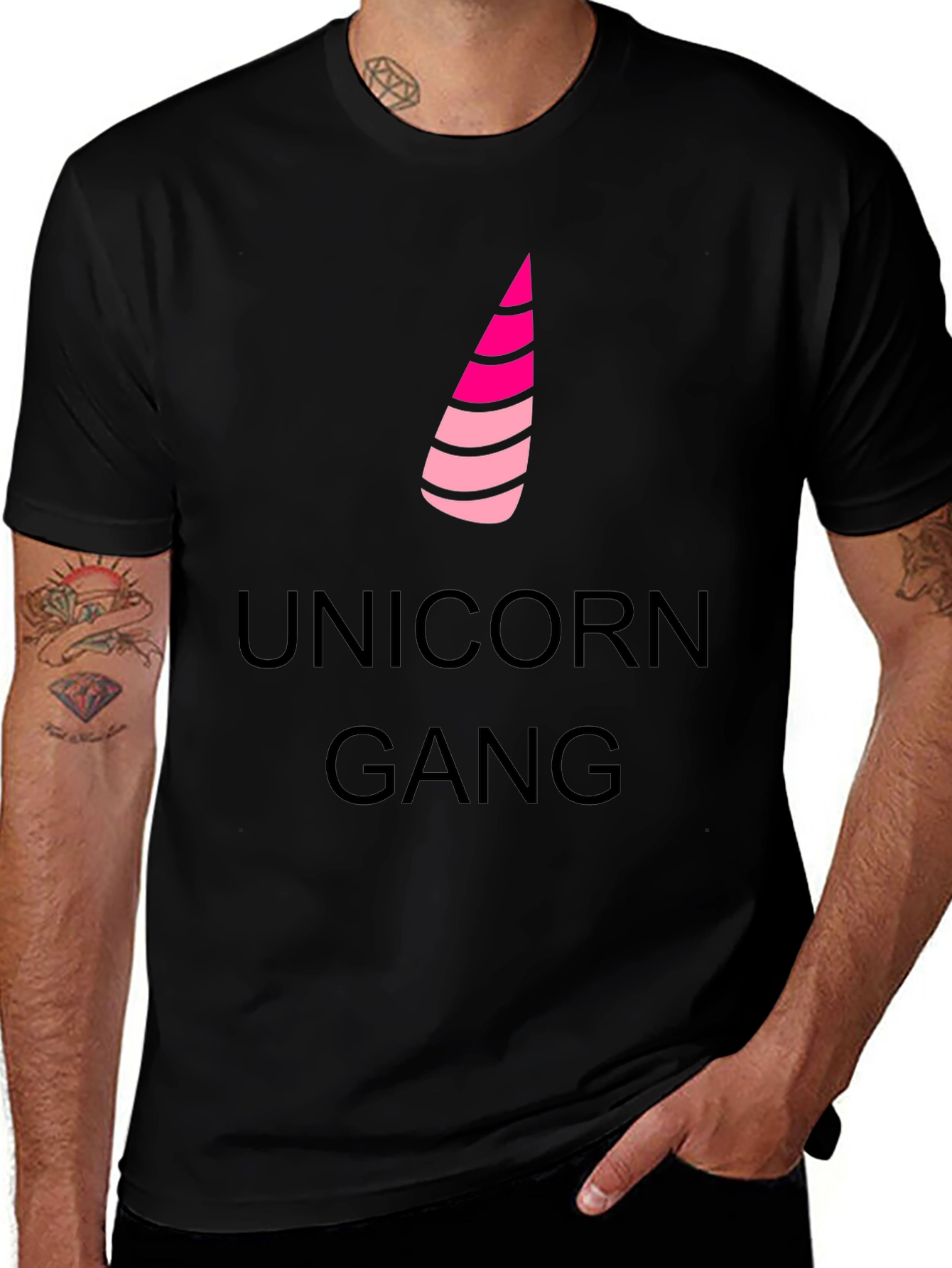 Variant 23 of Unicorn Gang Black T-Shirt