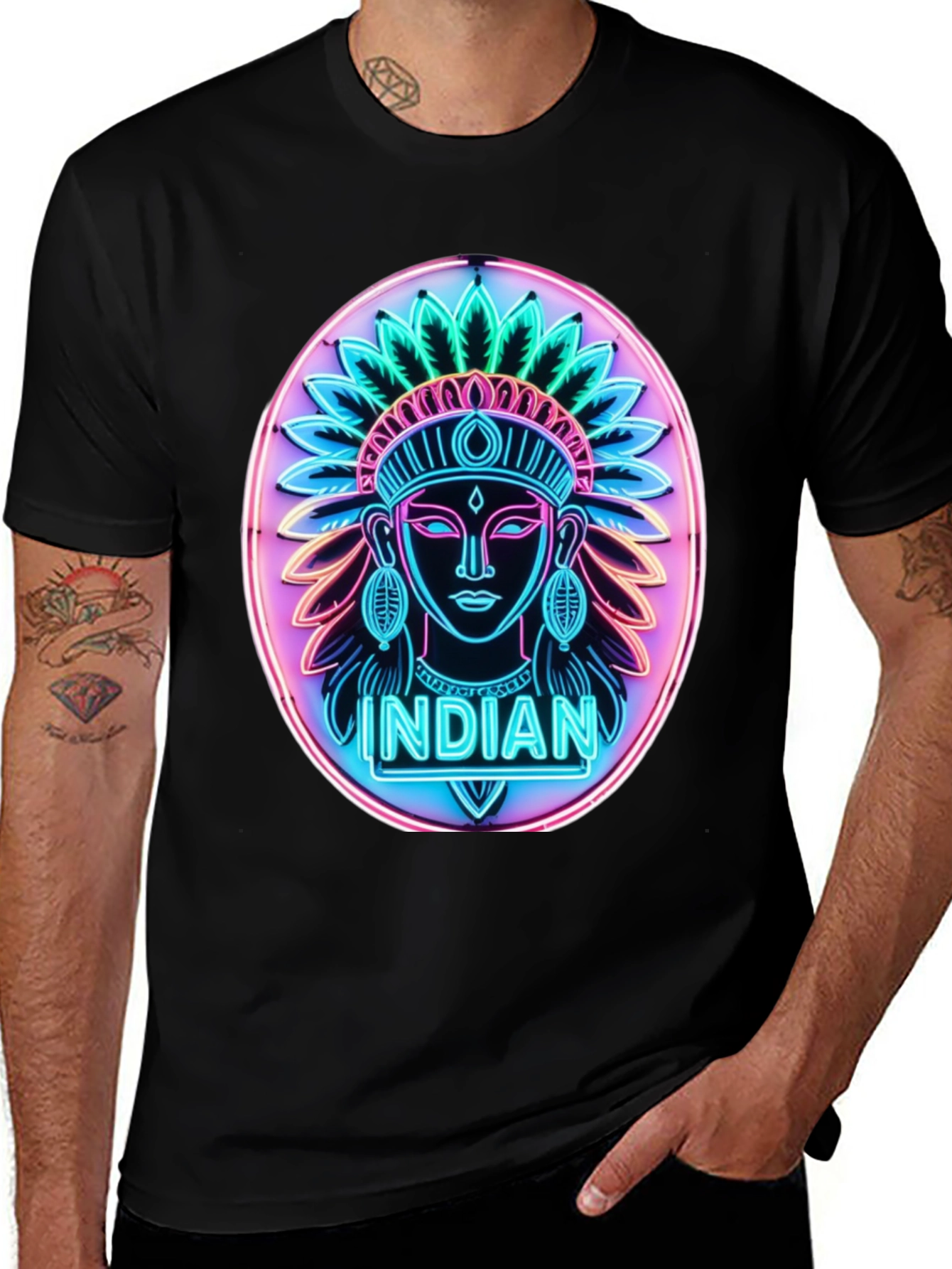 Variant 21 of Neon Indian Graphic T-Shirt