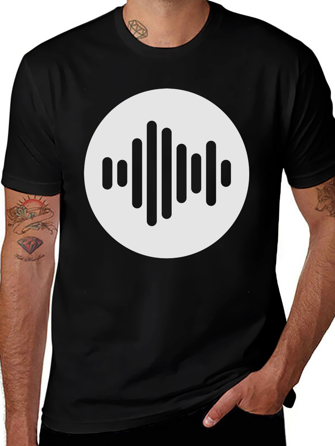 Variant 27 of Sound Wave Graphic Tee - Modern Style