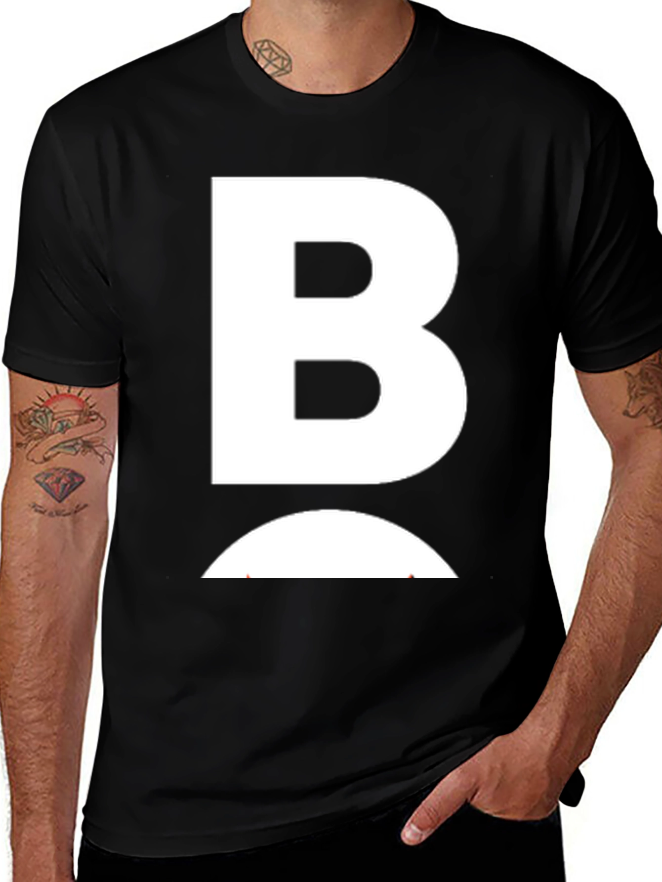 Variant 9 of Bold B Graphic Tee - Stylish Black Cotton T-Shirt