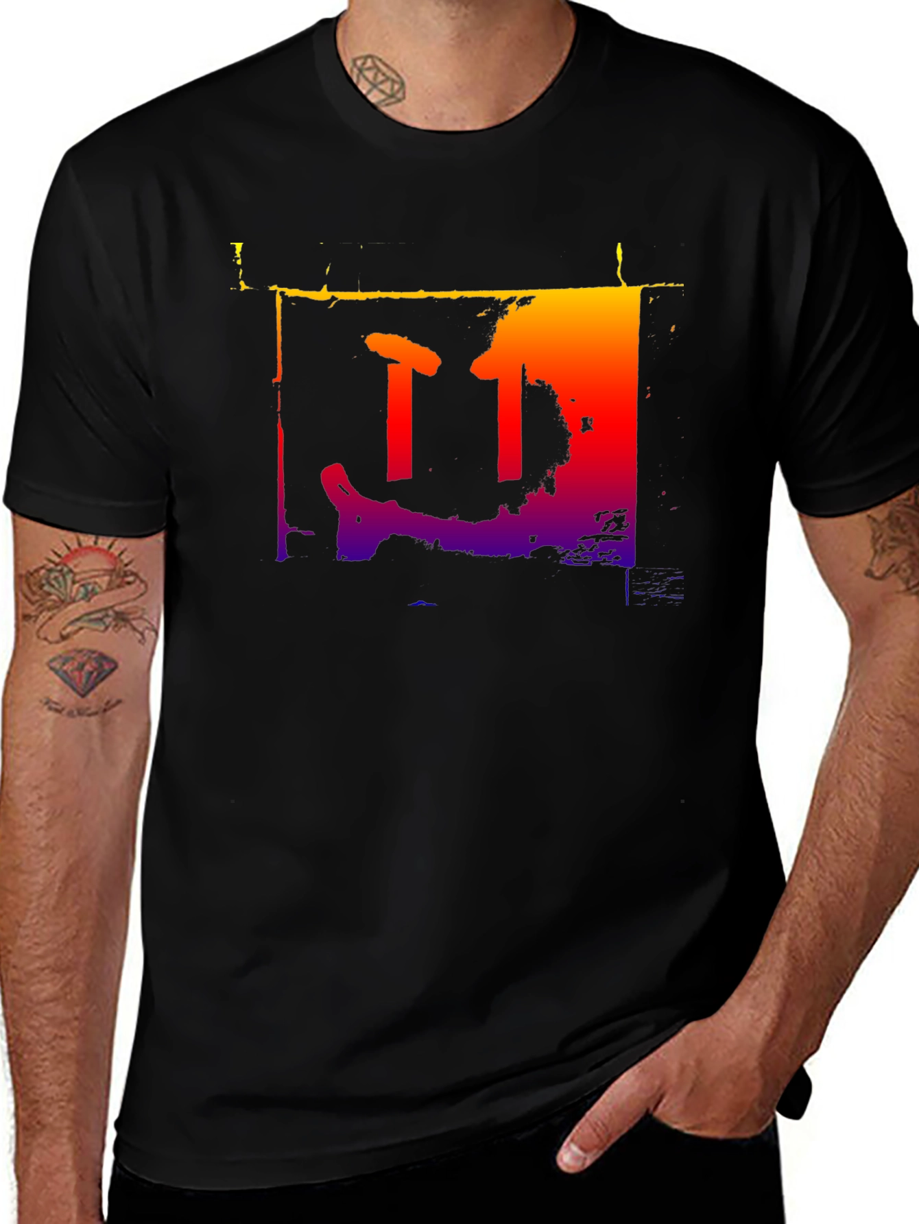 Variant 14 of Trendy Graphic T-Shirt - Abstract Smile Design
