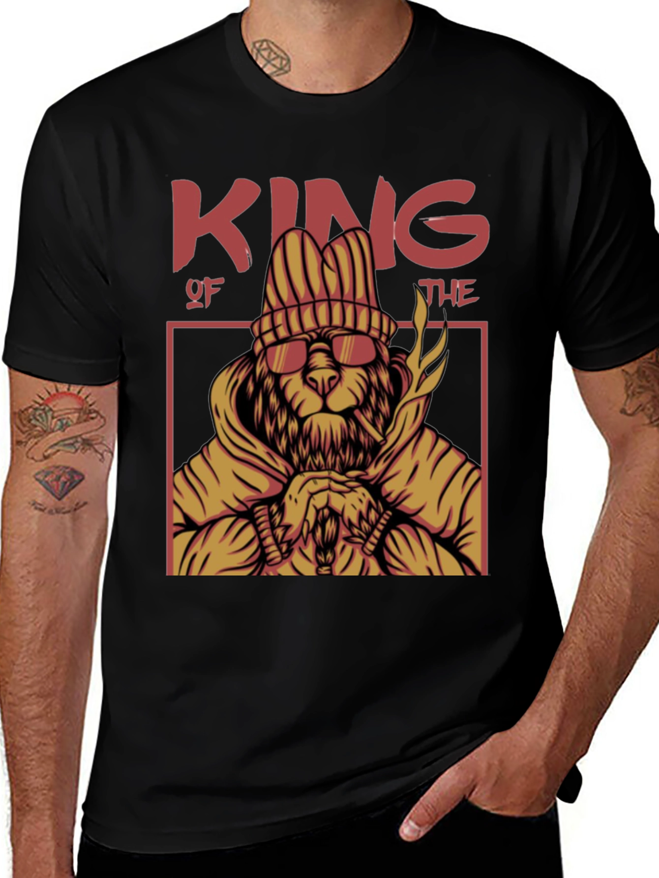 Variant 4 of King Lion Graphic T-Shirt - Urban Streetwear Tee