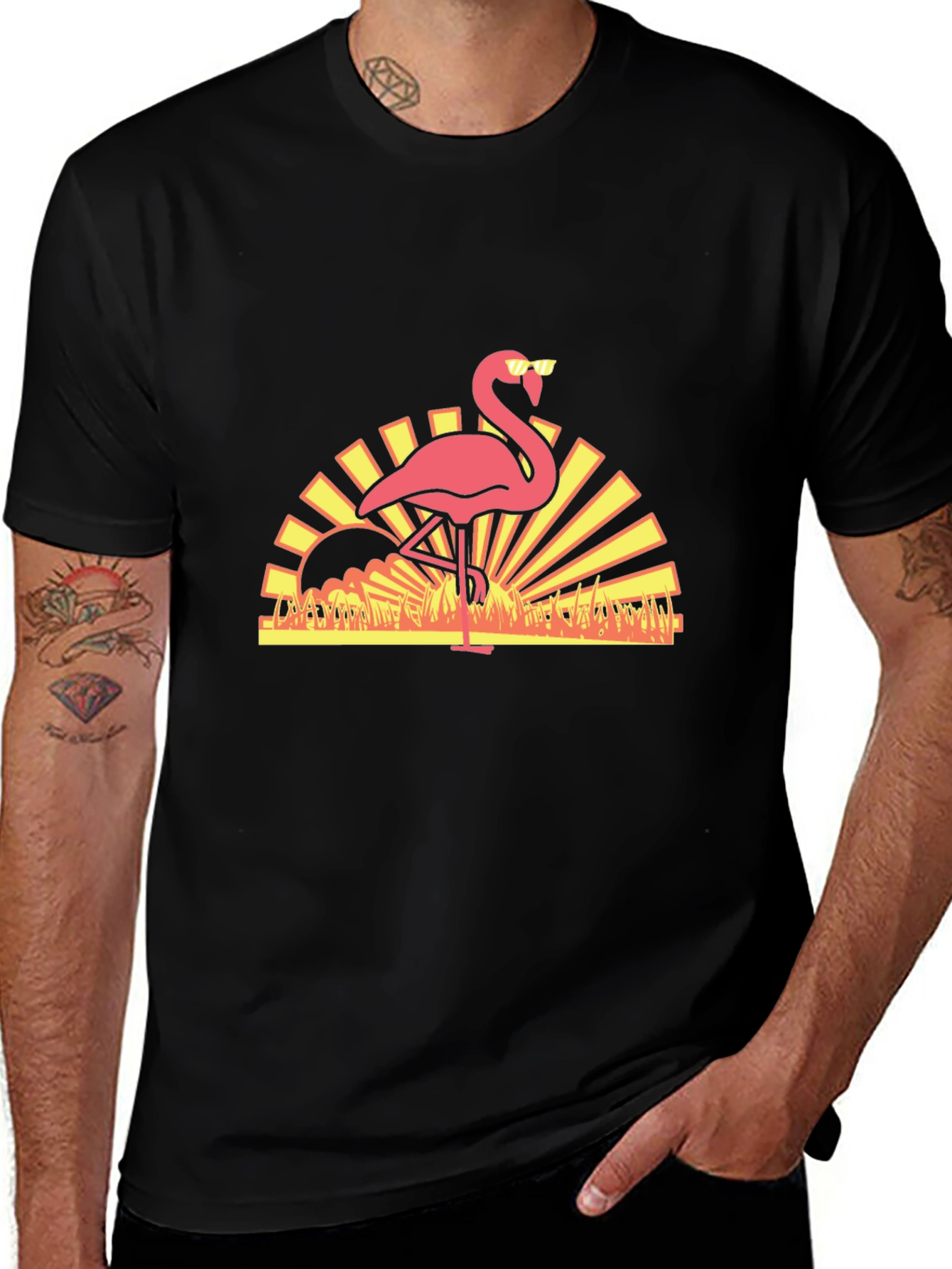 Variant 13 of Cool Flamingo Graphic Tee