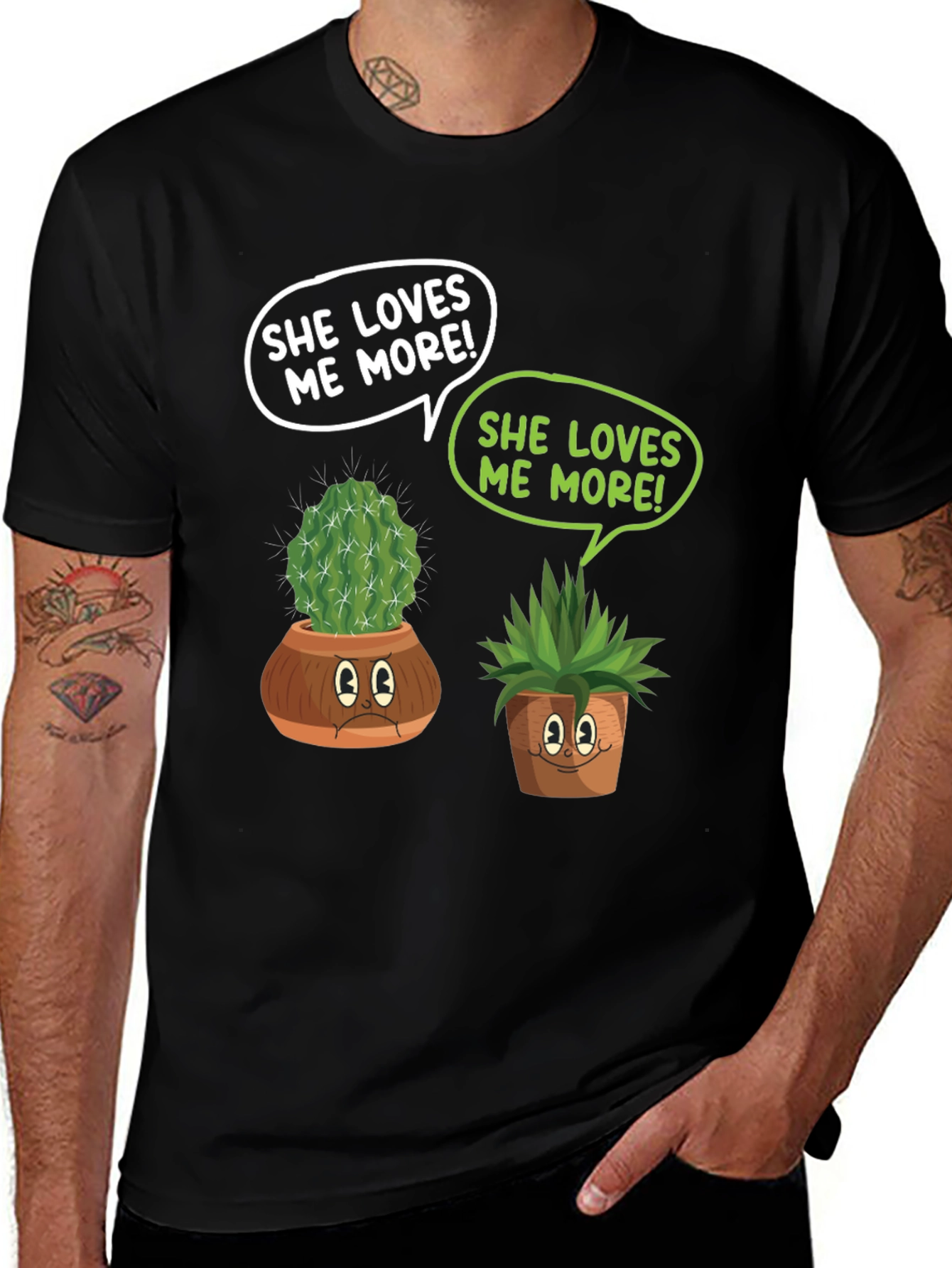 Variant 6 of She Loves Me More! Cactus & Succulent Tee