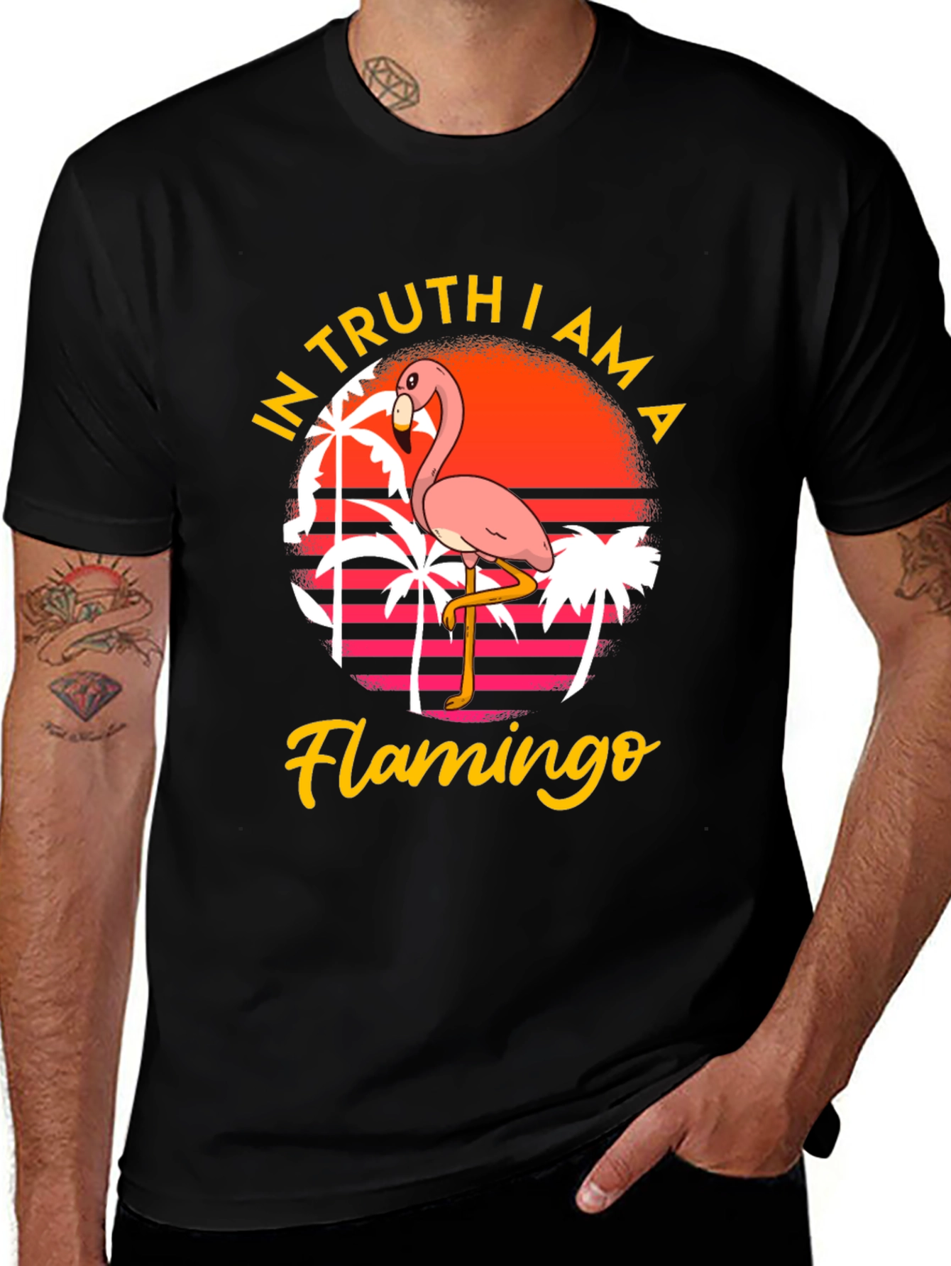 Variant 2 of In Truth I Am A Flamingo T-Shirt