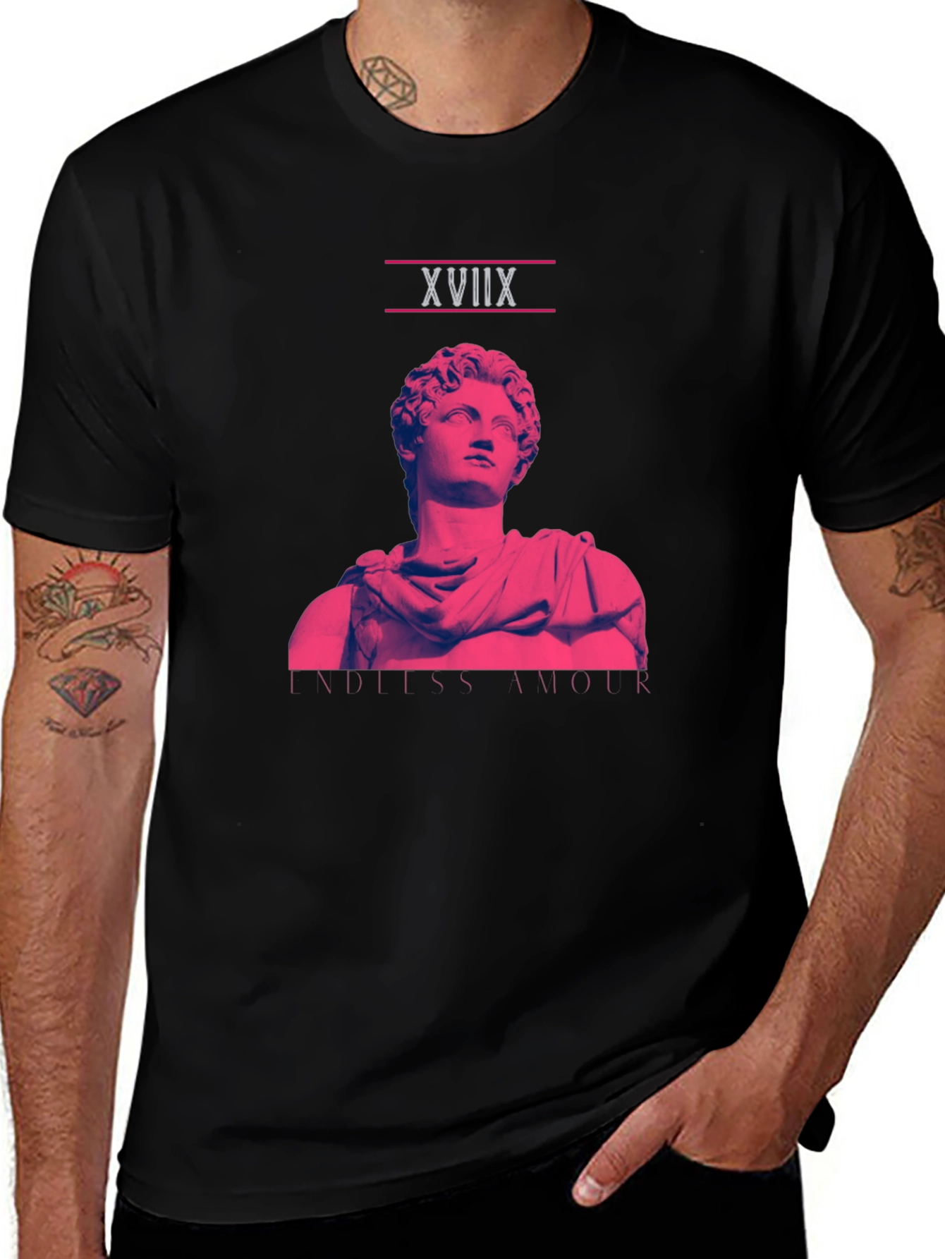 Variant 22 of Endless Amour Graphic Tee - Classic Statue Print