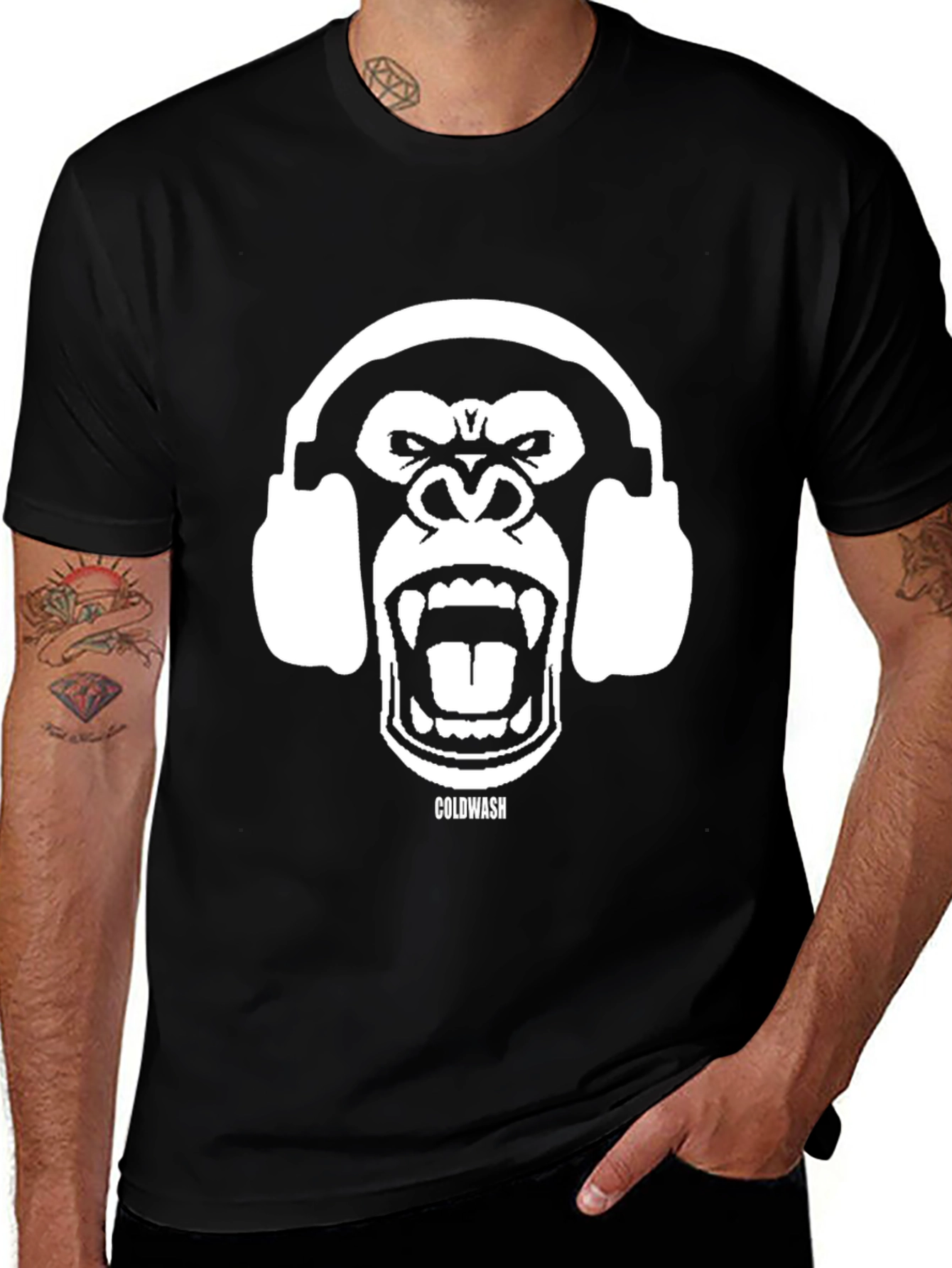 Variant 22 of Coldwash Gorilla Headphone T-Shirt