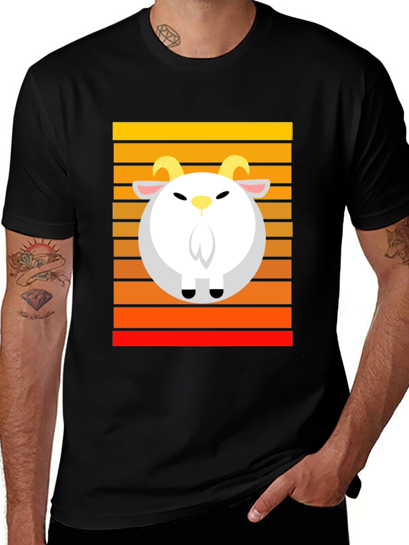 Variant 18 of Retro Goat T-Shirt - Vintage Style Graphic Tee