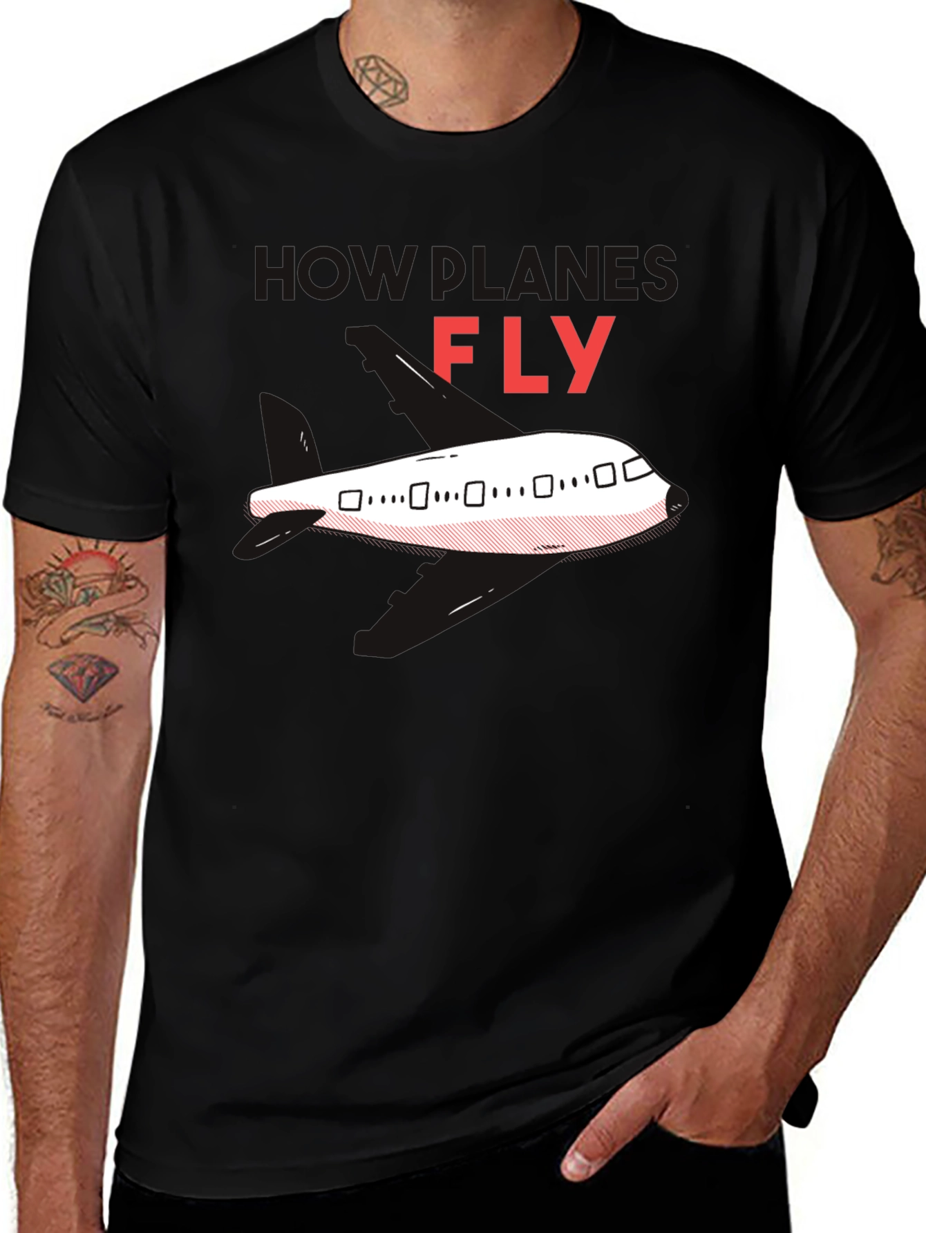 Variant 18 of Airlines Fly Black T-Shirt