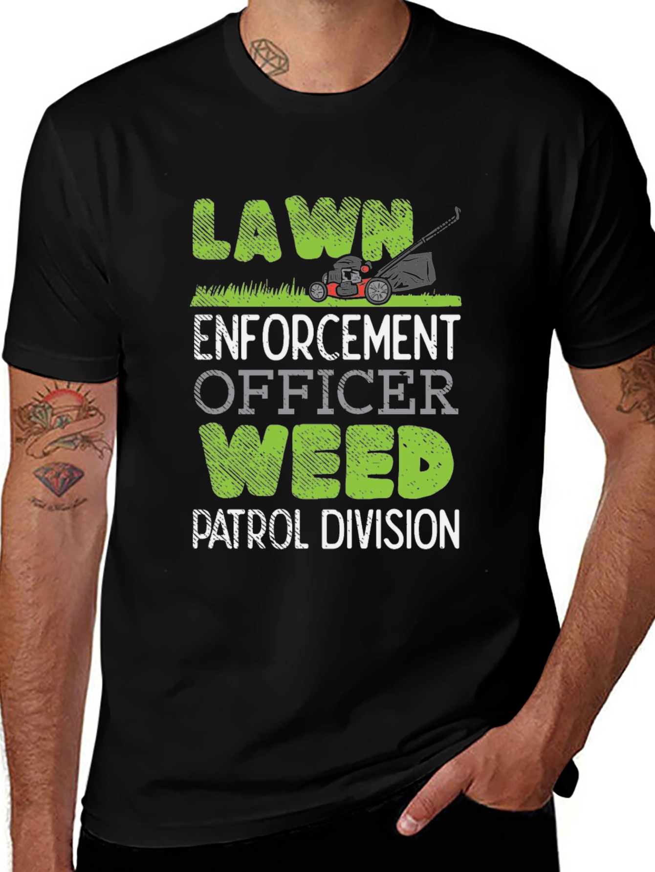 Variant 29 of Lawn Enforcement Officer T-Shirt