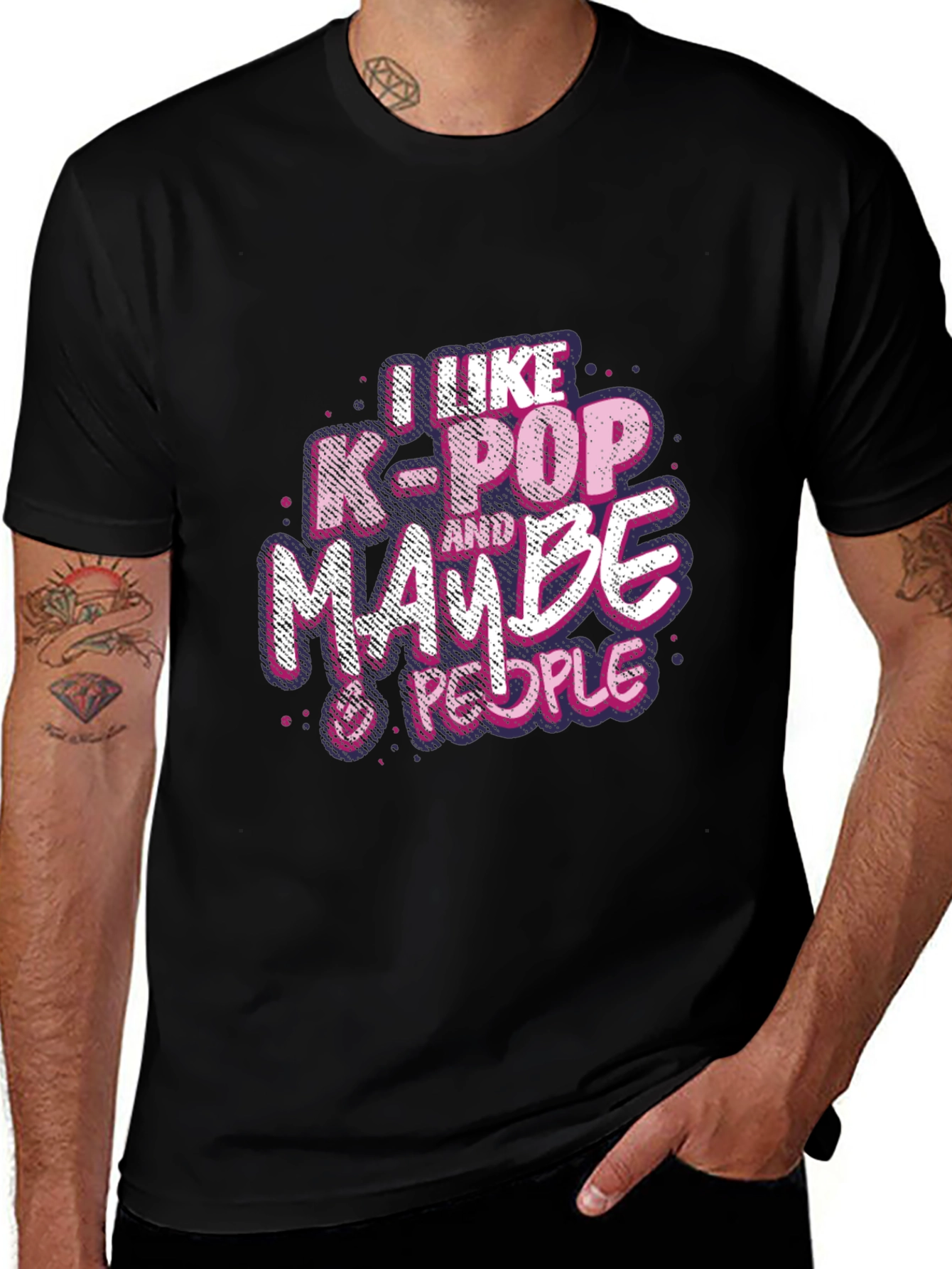 Variant 2 of I Like K-Pop and Maybe 3 People T-Shirt