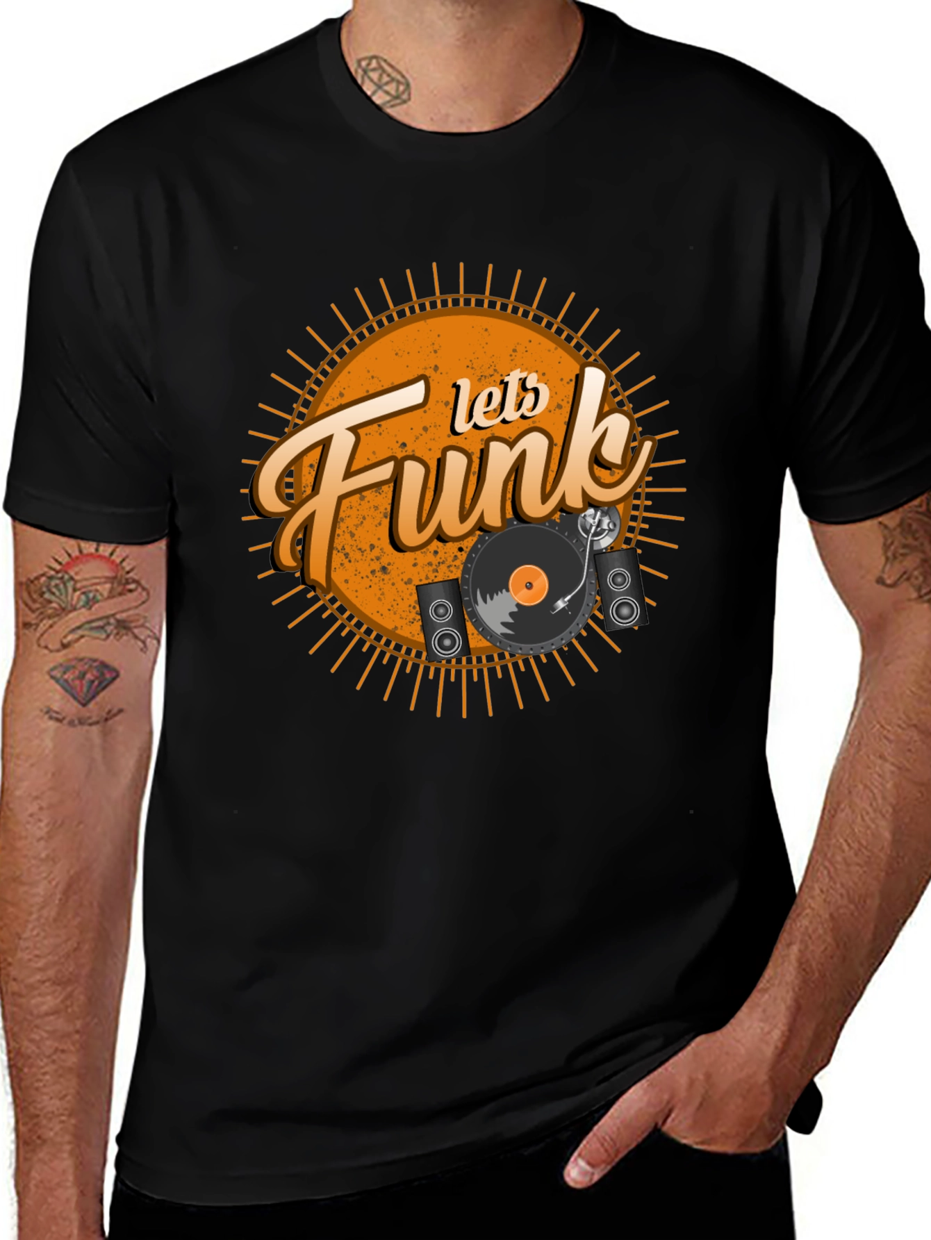 Variant 10 of Let's Funk Black Graphic Tee