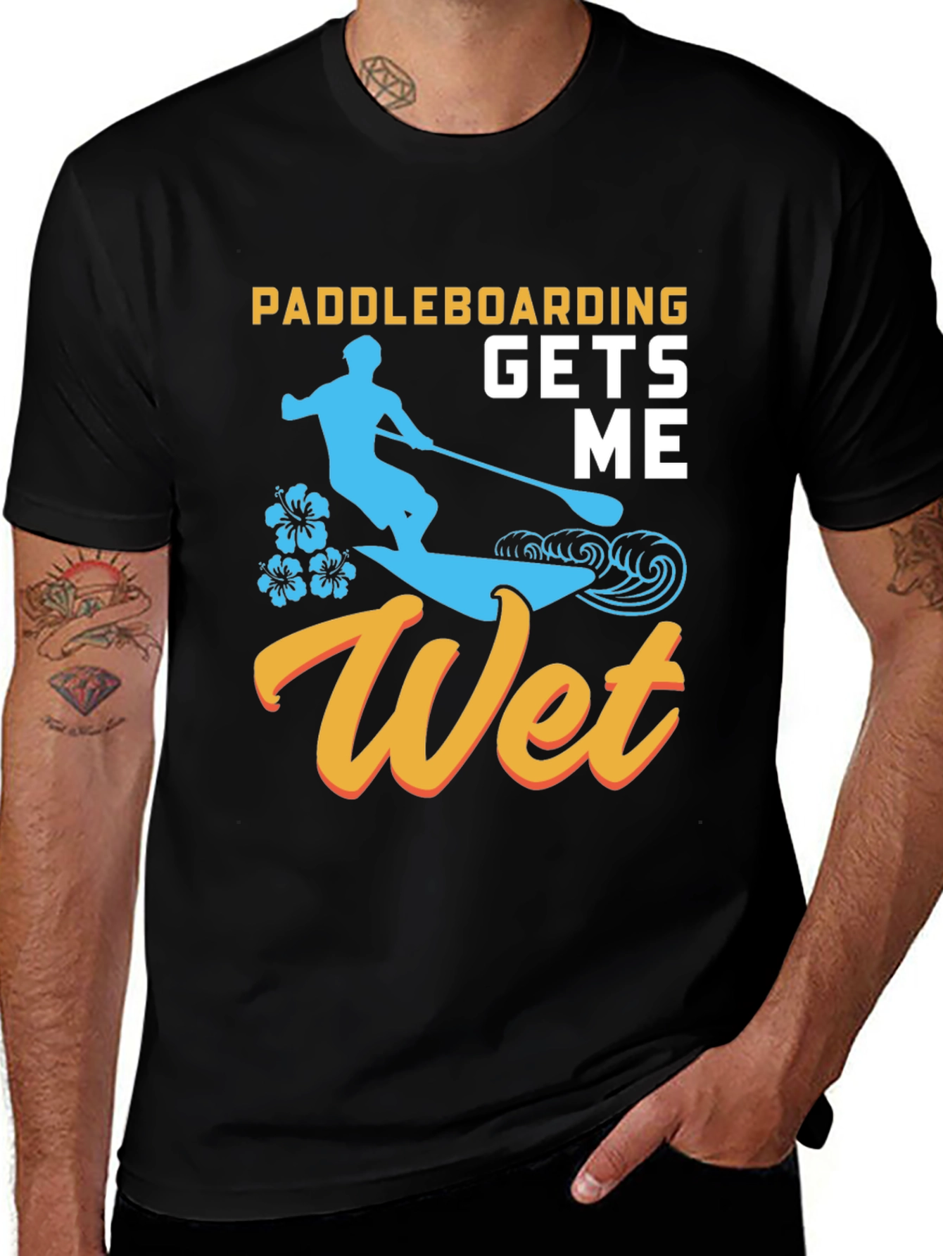 Variant 10 of Paddleboarding Gets Me Wet T-Shirt