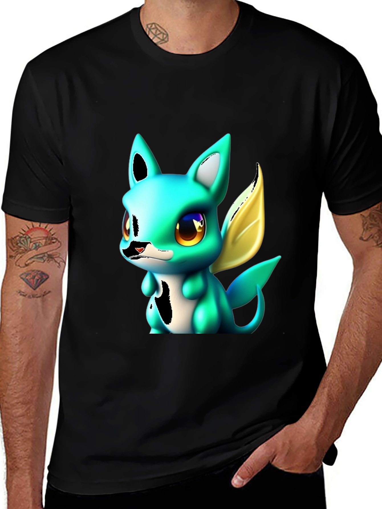 Variant 5 of Cute Cartoon Creature Graphic T-Shirt
