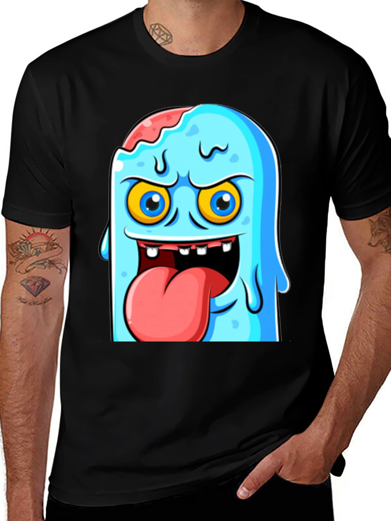 Variant 3 of Monster Graphic Tee - Fun & Unique Design