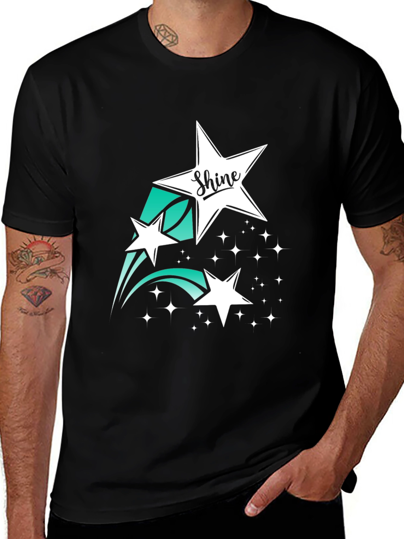 Variant 22 of Shine Star Graphic Tee - Black