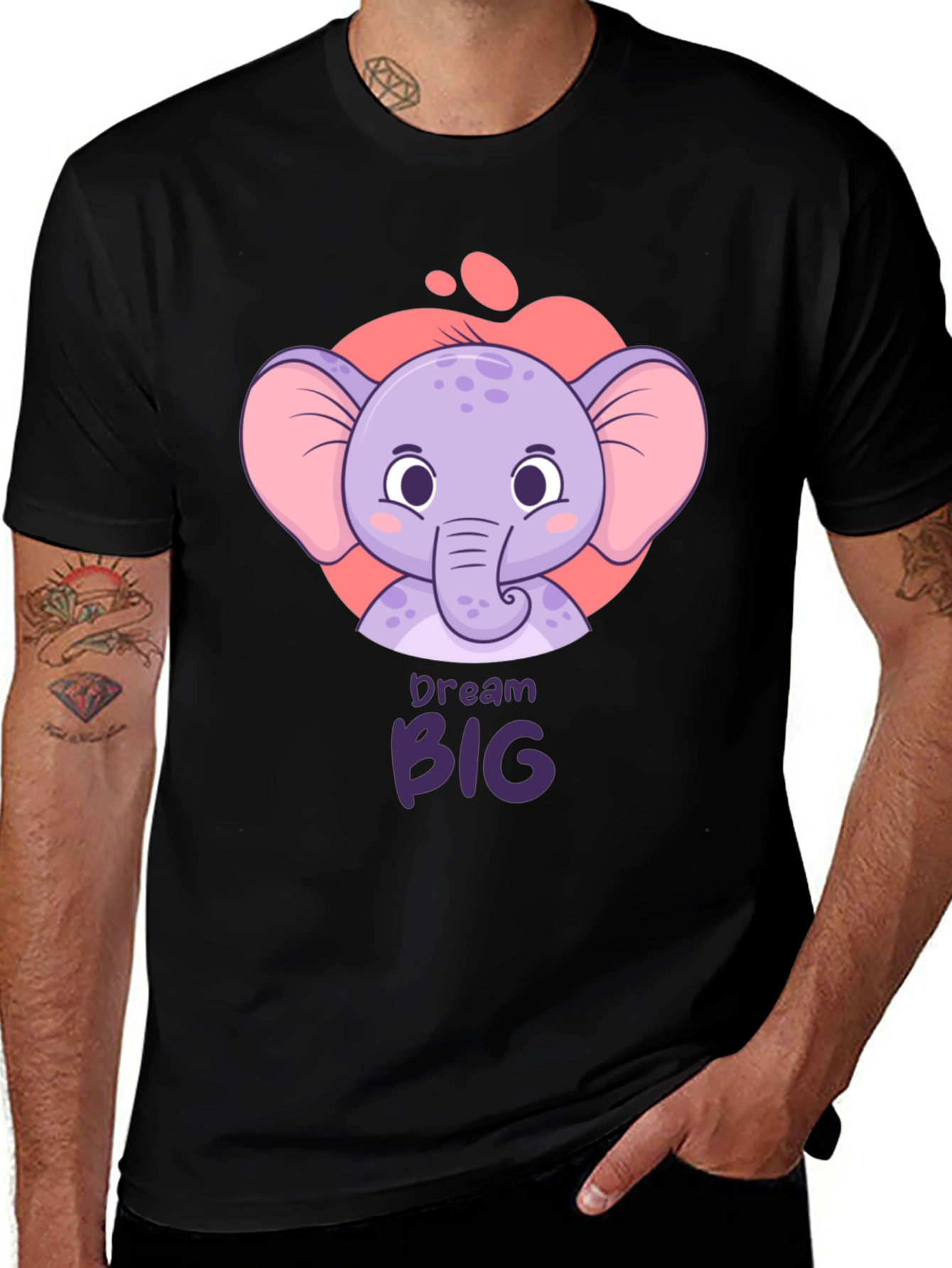 Dream Big Elephant Tee - Cute Graphic T-Shirt