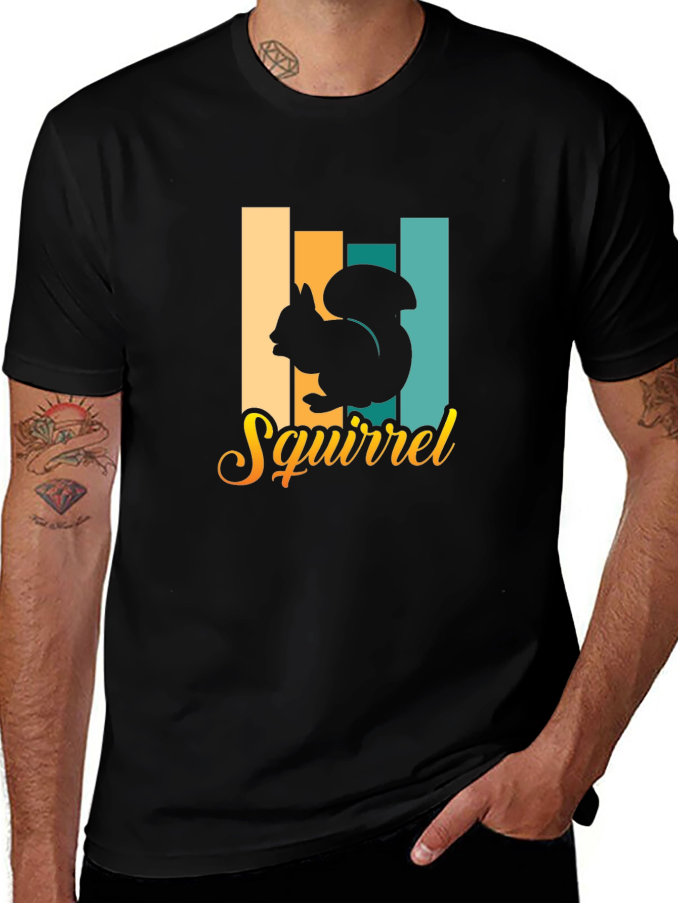 Variant 7 of Retro Squirrel Graphic Tee - Vintage Style T-Shirt