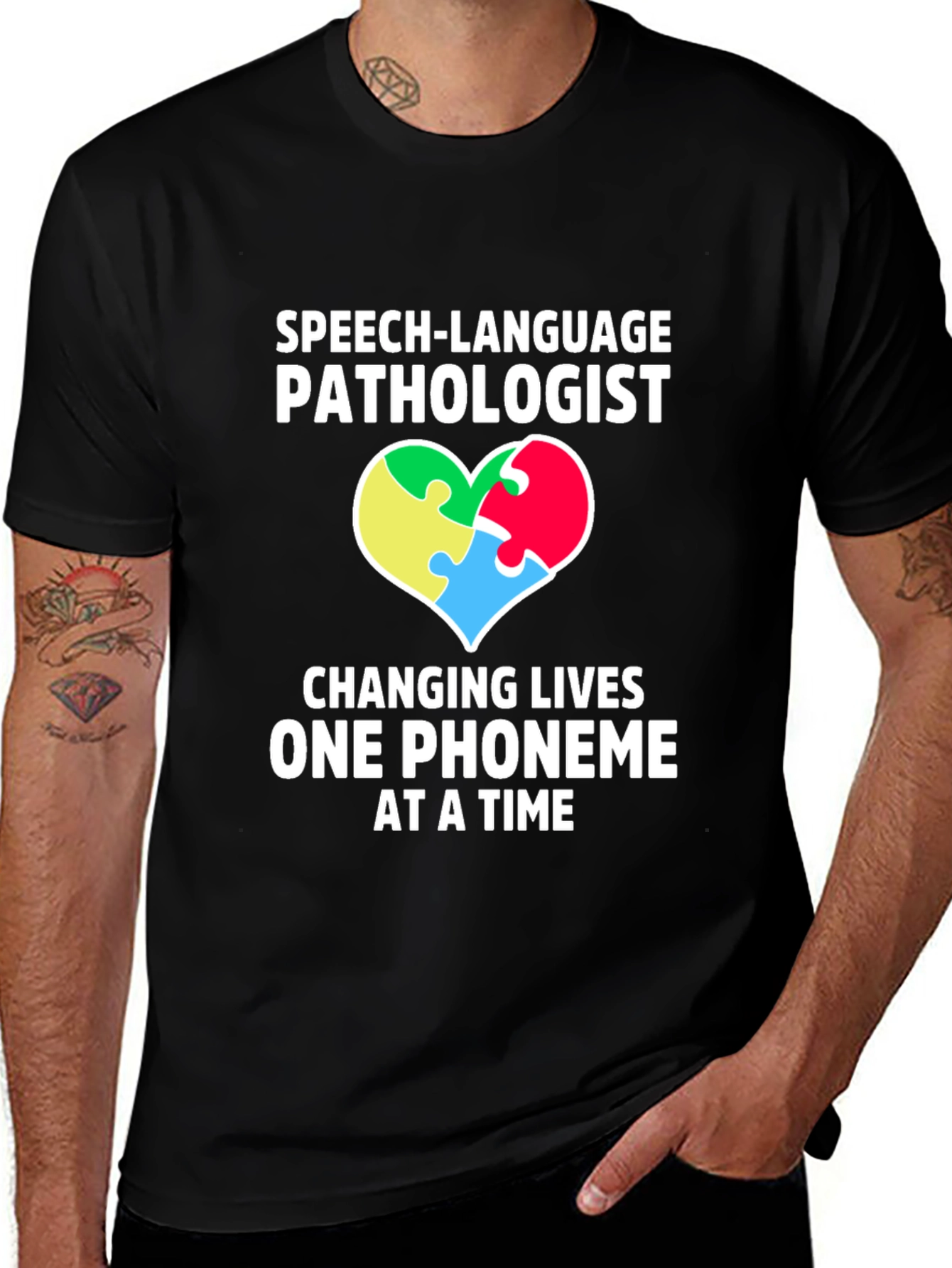 Variant 9 of Speech Language Pathologist Tee: Changing Lives One Phoneme