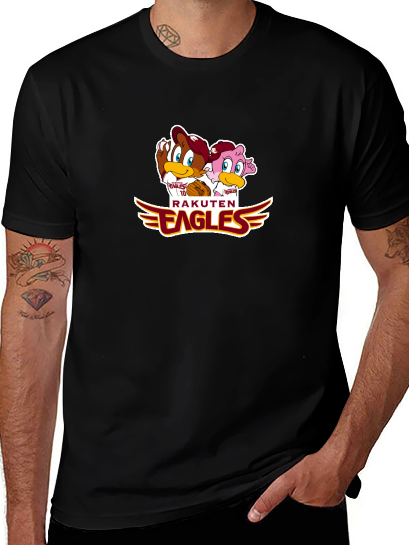 Rakuten Eagles Cartoon Graphic T-Shirt