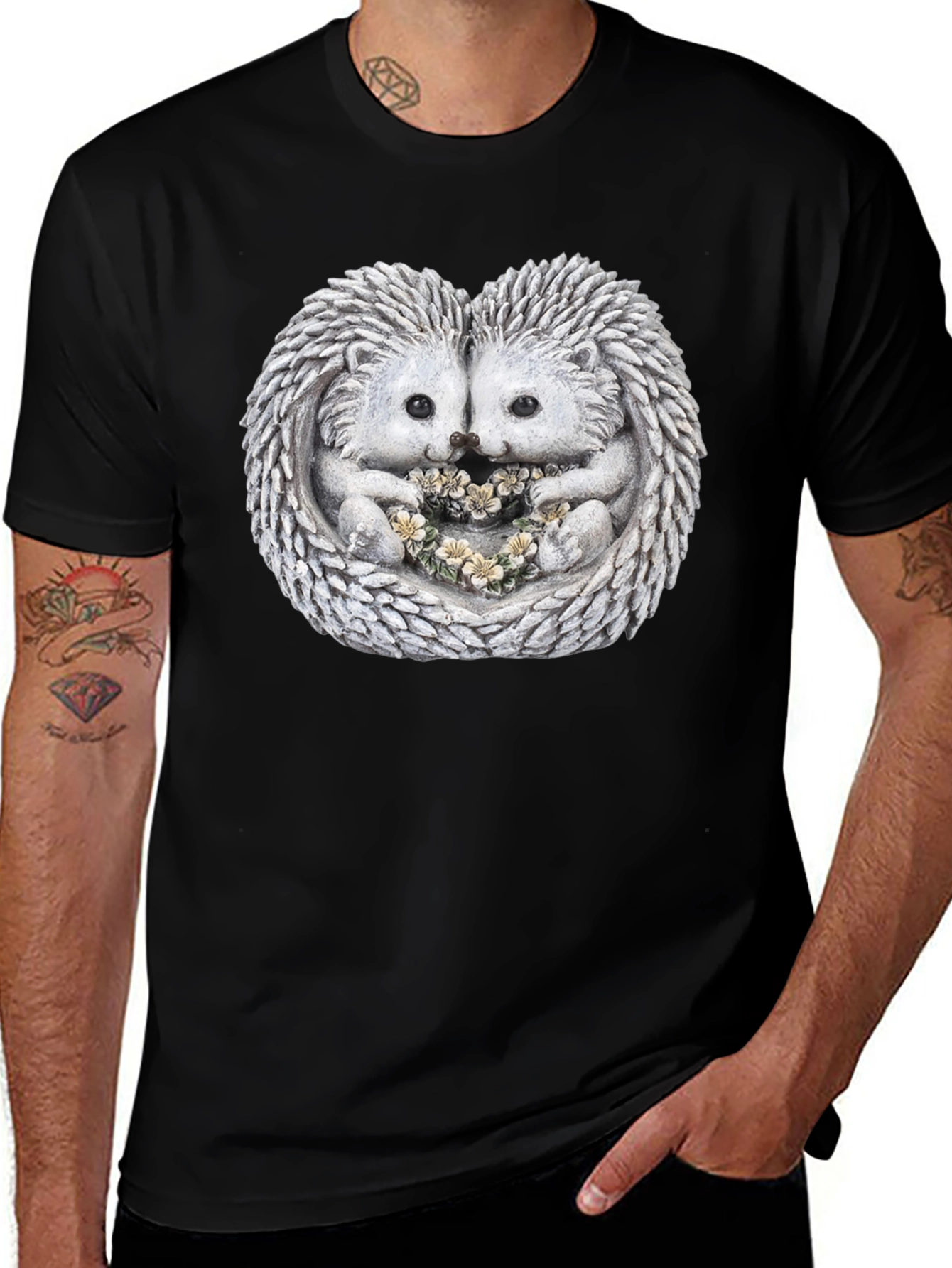 Variant 7 of Hedgehog Love T-Shirt - Cute Couple Design