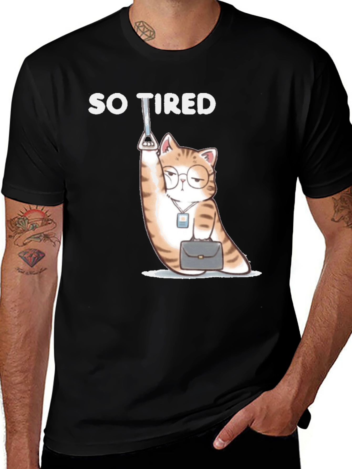 Variant 3 of So Tired Cat T-Shirt