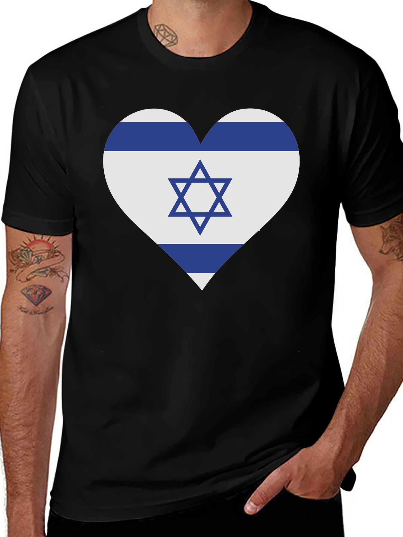 Israeli Flag Heart T-Shirt