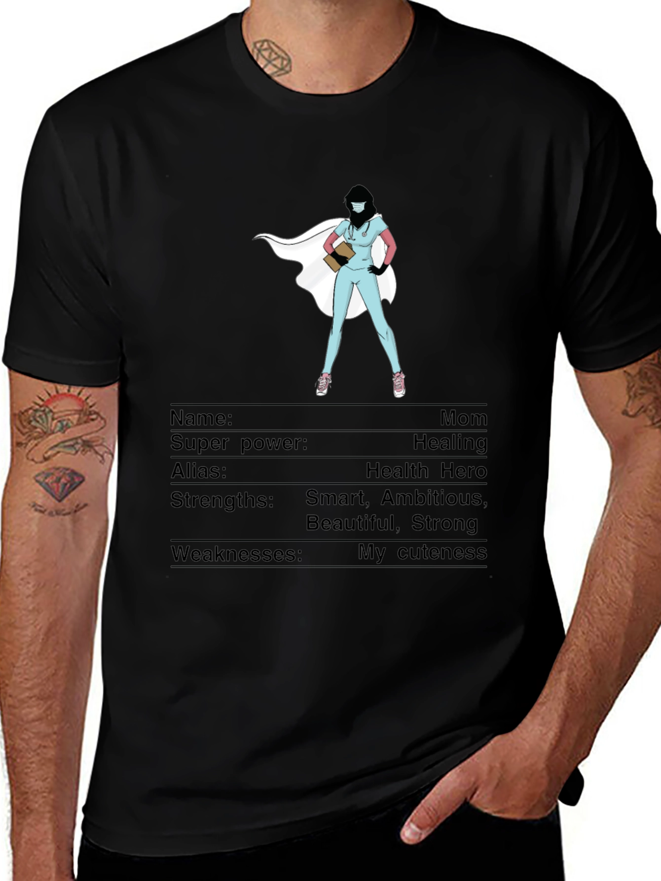 Variant 21 of Hero Nurse Mom T-Shirt - Healing Superpower