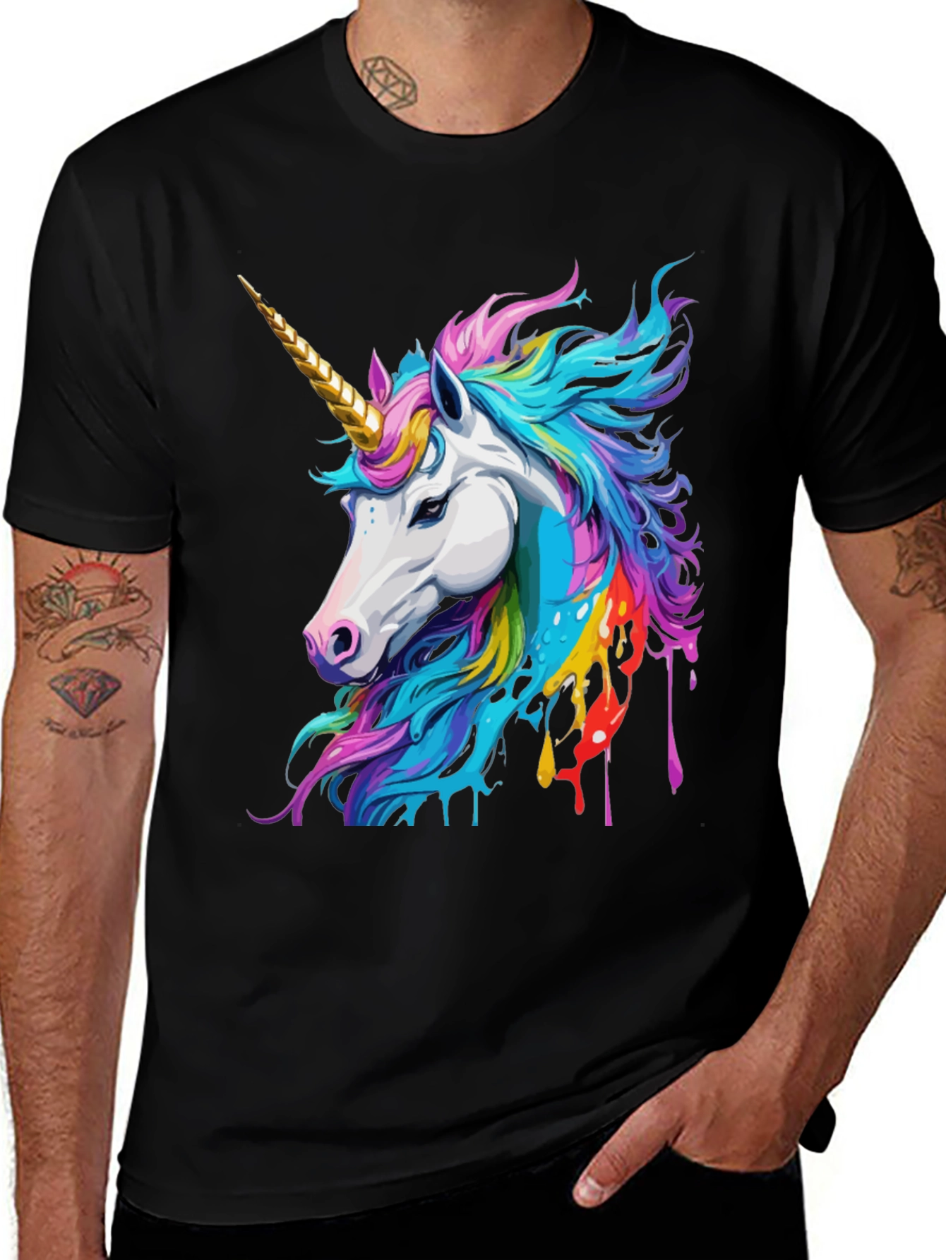 Variant 22 of Unicorn Graphic Tee - Vibrant Men's T-Shirt