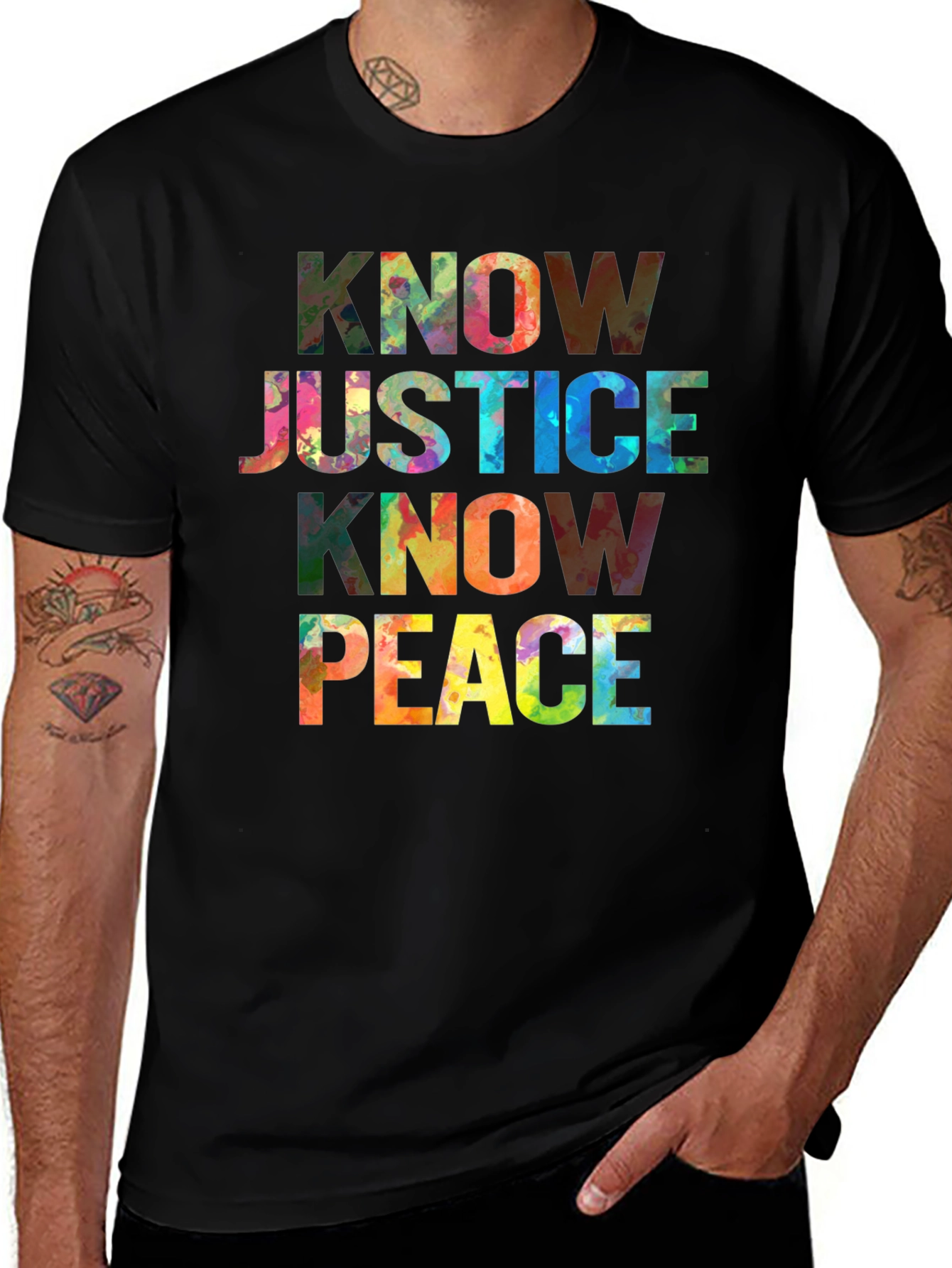 Variant 10 of Know Justice Know Peace Graphic Tee