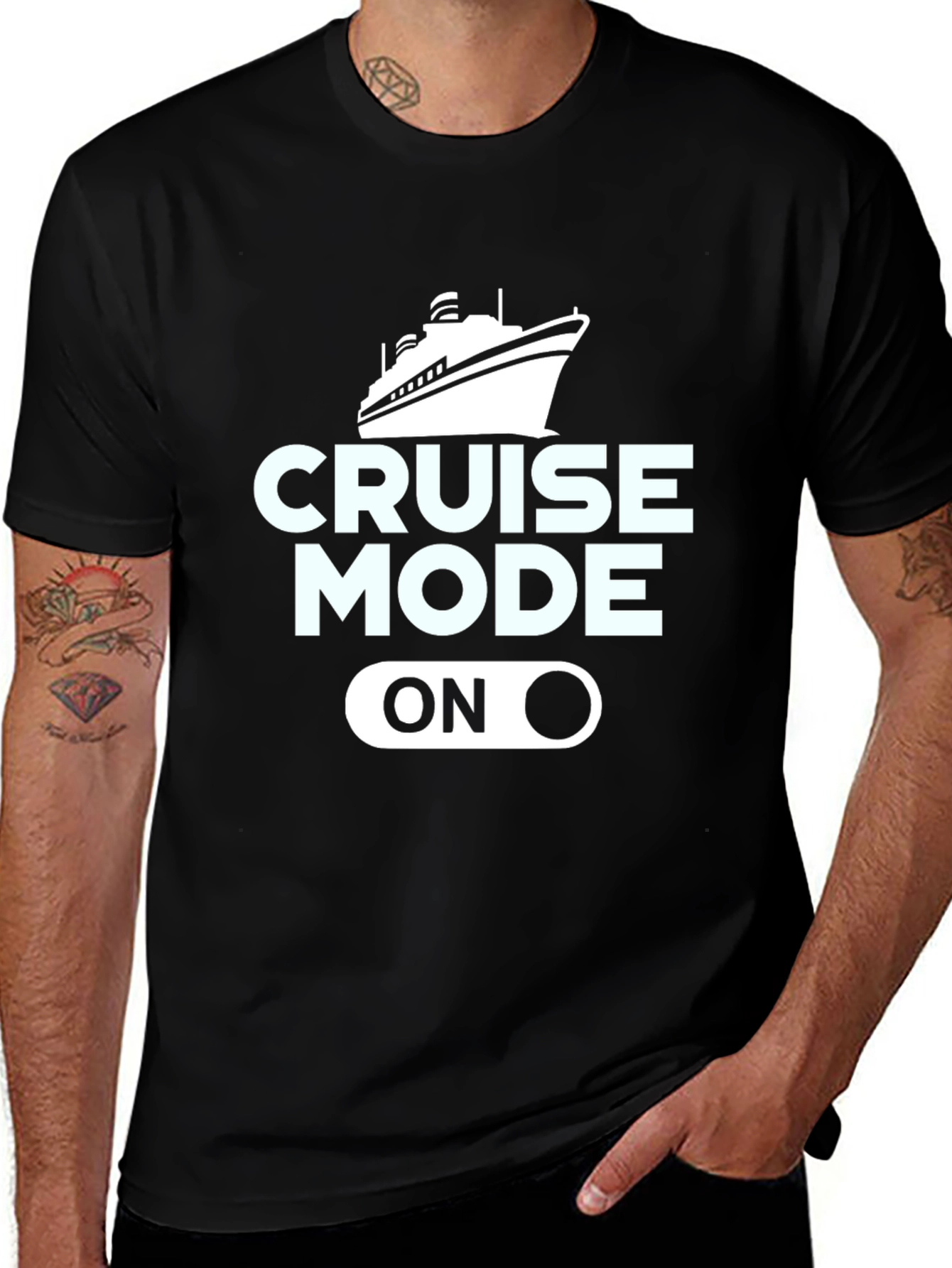 Variant 15 of Cruise Mode On T-Shirt - Vacation Apparel