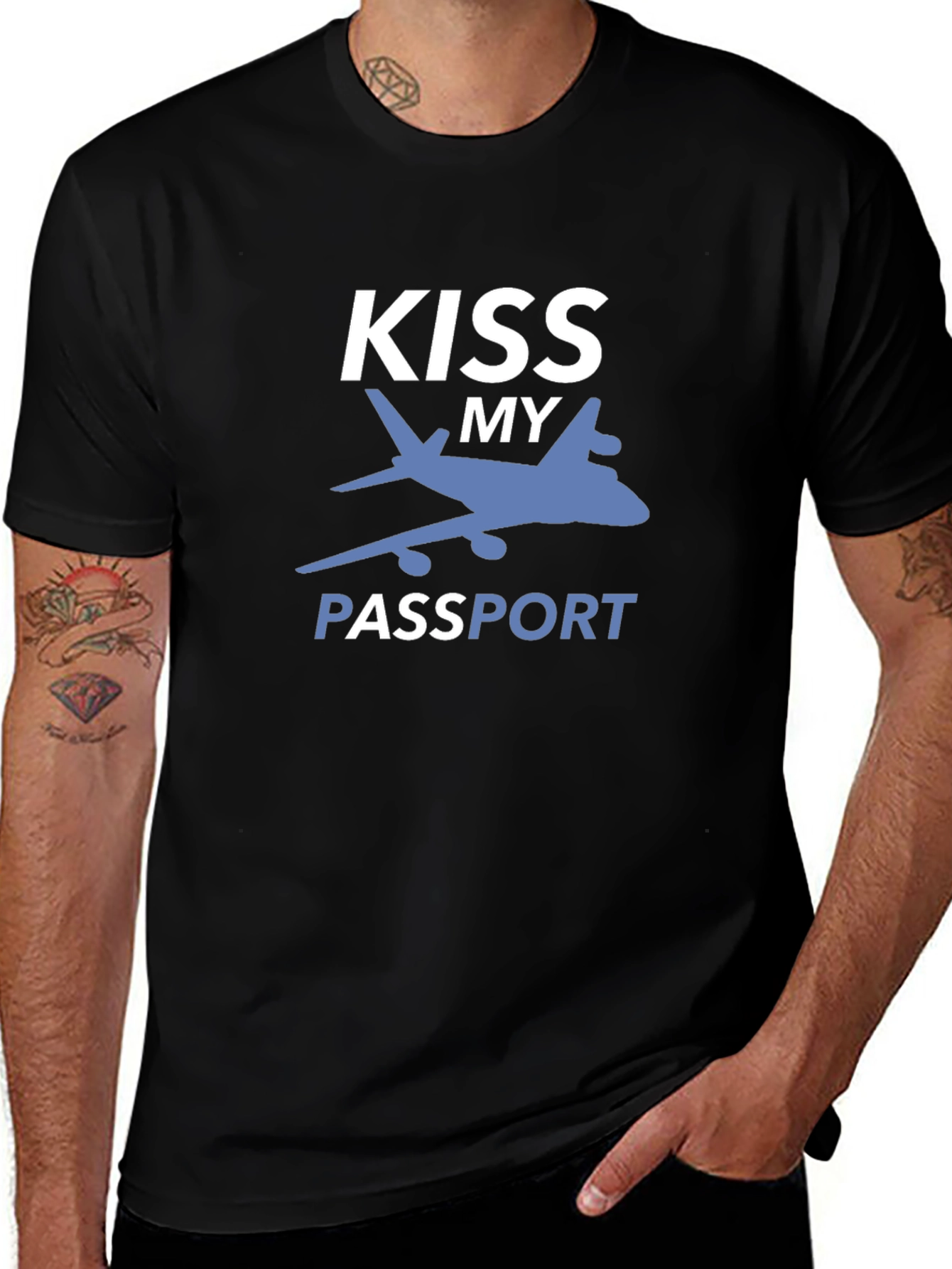 Variant 27 of Kiss My Passport Graphic Tee - Travel T-Shirt